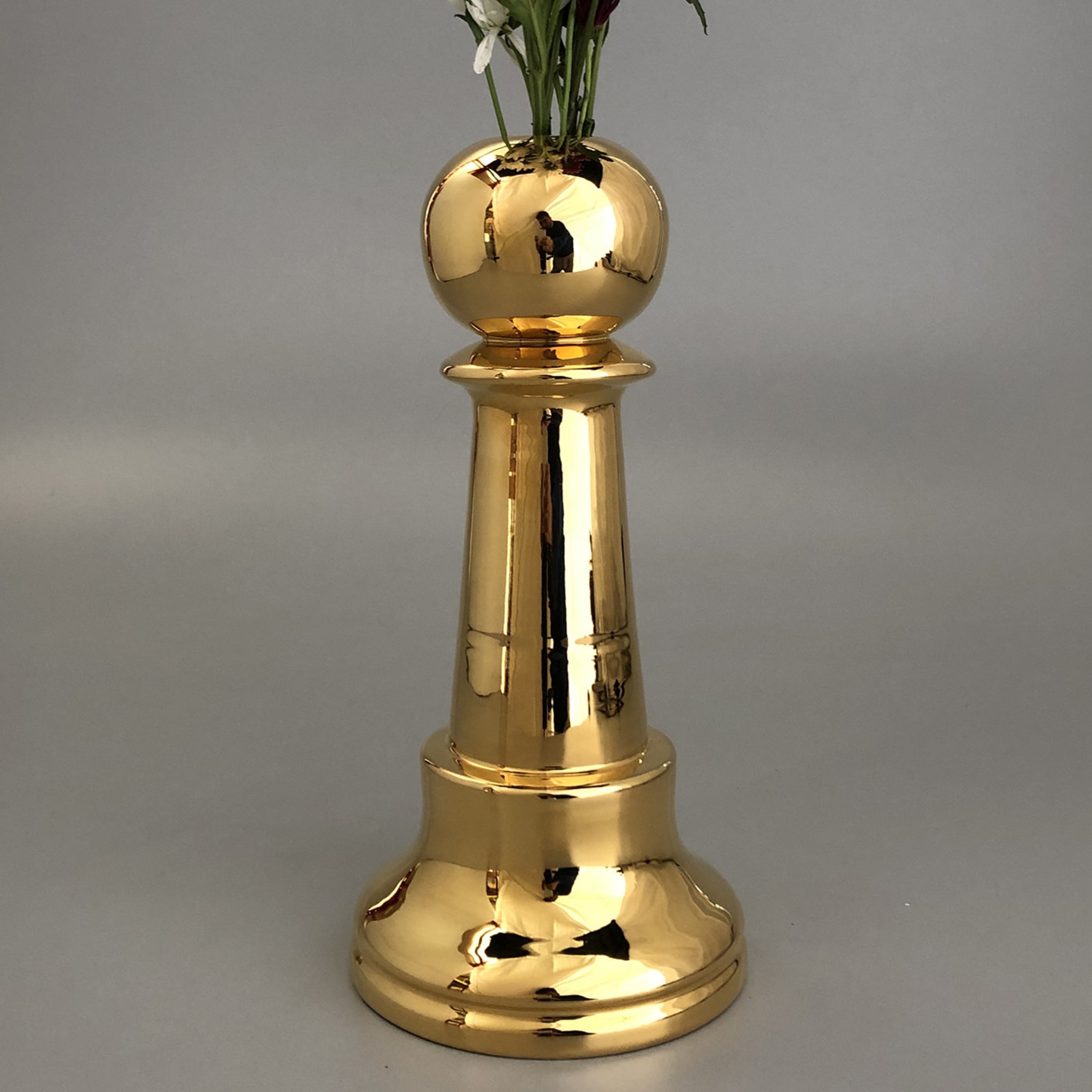 Pedone Brass Pawn Flower Vase - Alternative view 1