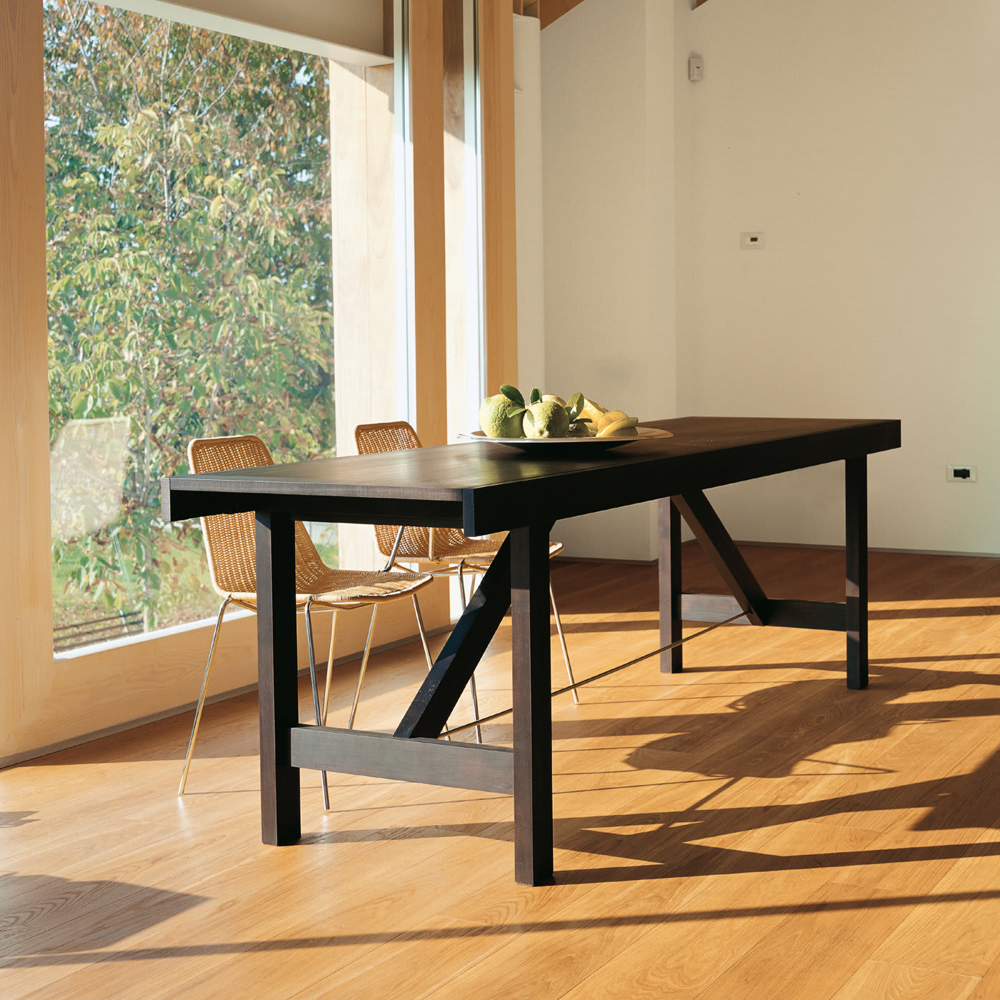 Capriata Brown Extendable Dining Table by Carlo Cumini - Horm