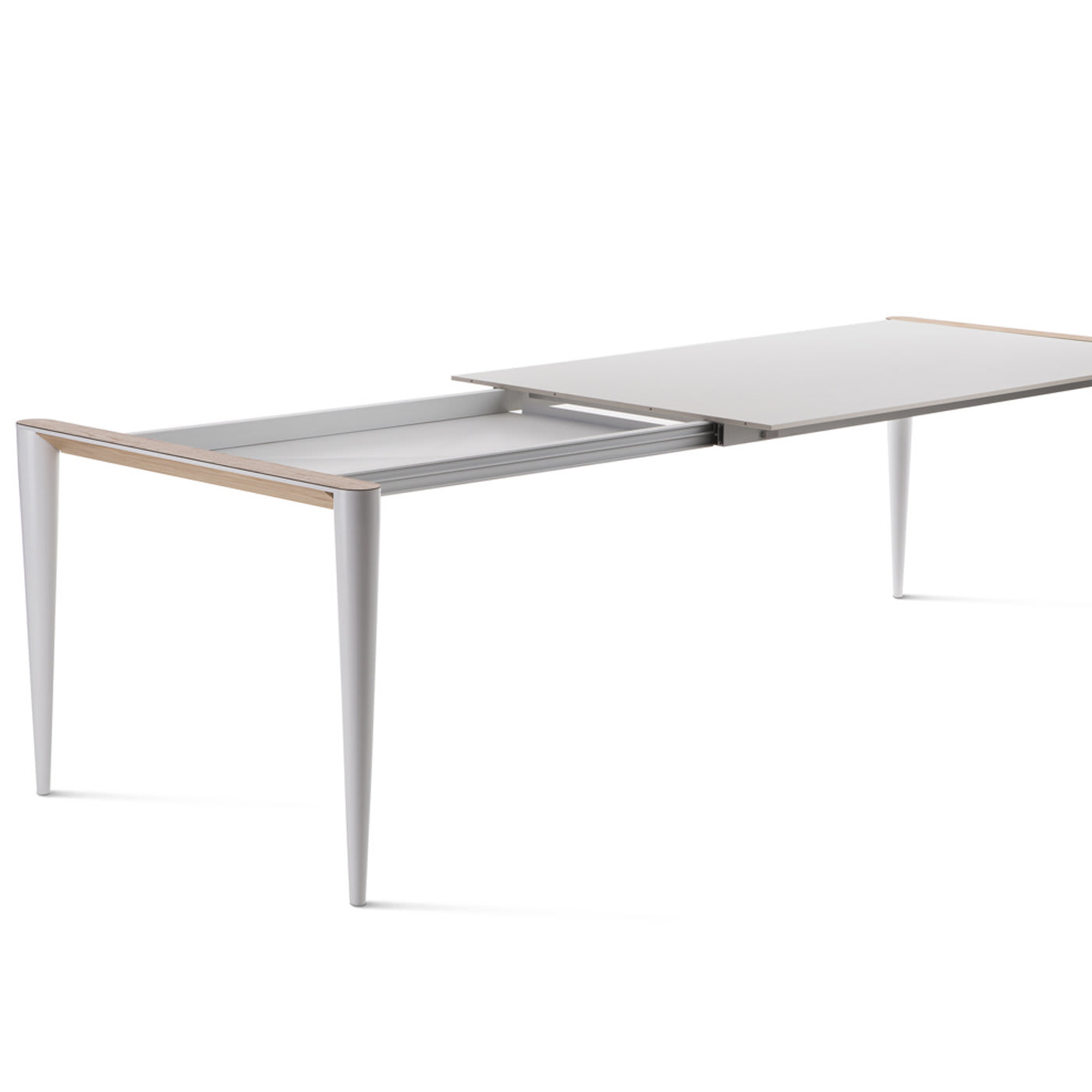 Bolero White Extendable Table by Renato Zamberlan - Horm