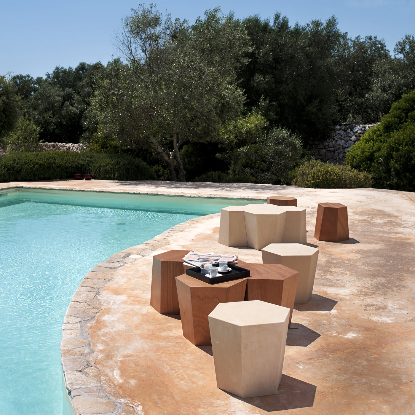 Hexagon Outdoor Coffee Table by Steven Holl - Horm