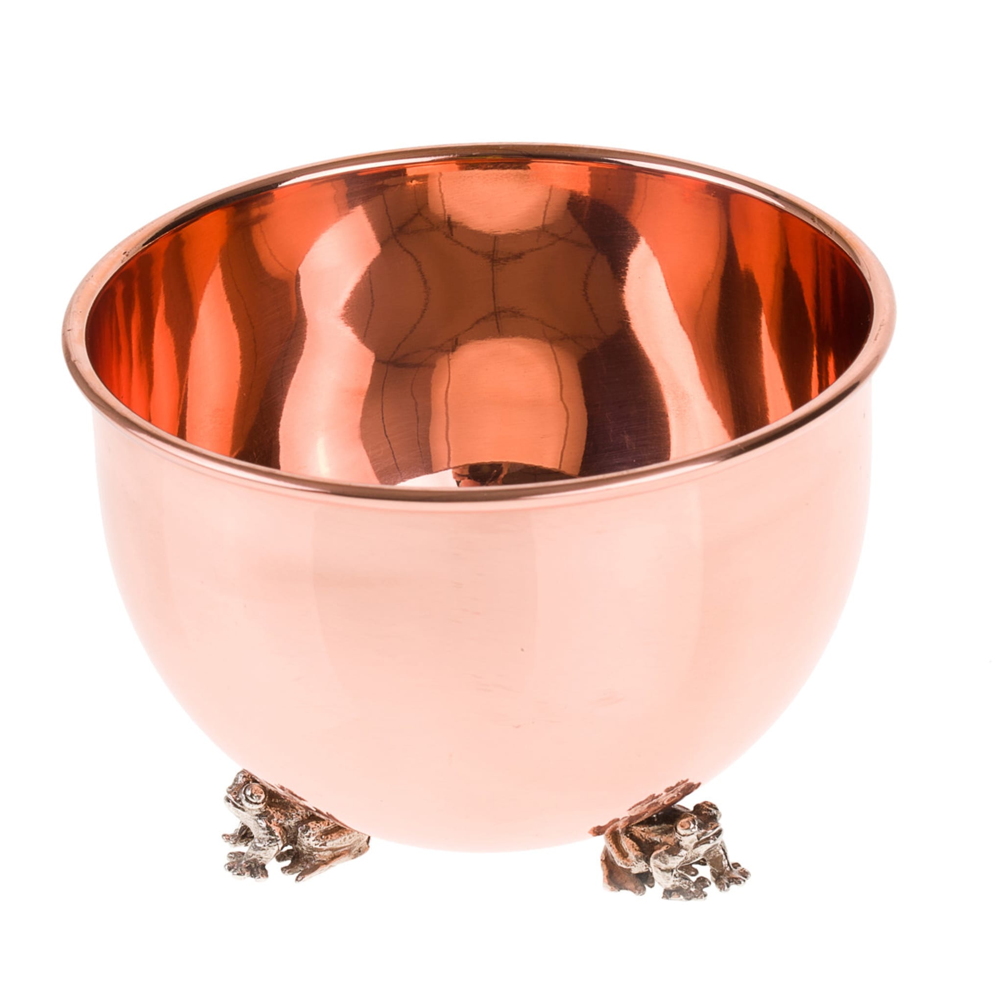 Copper Bowl with Silver Frogs - Main view