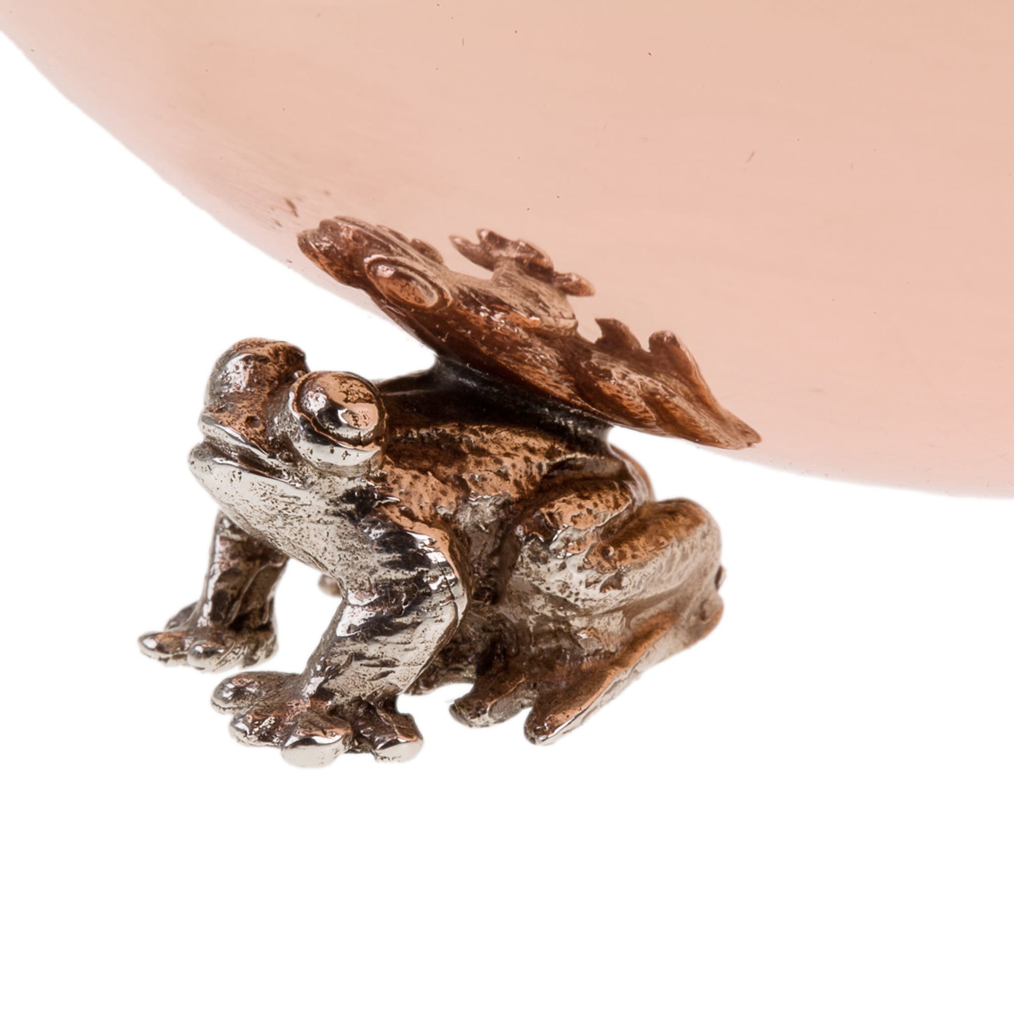 Bol en cuivre avec grenouilles en argent - Vue alternative 4