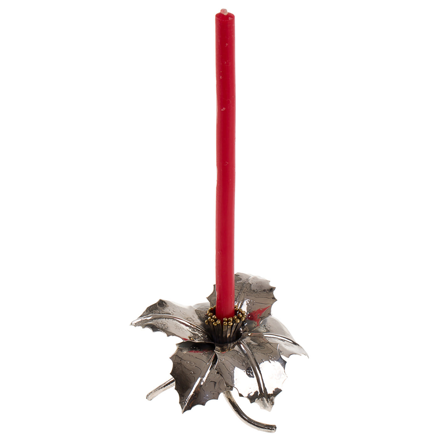 Holly Sterling Silver Candle Holder - Fratelli Lisi