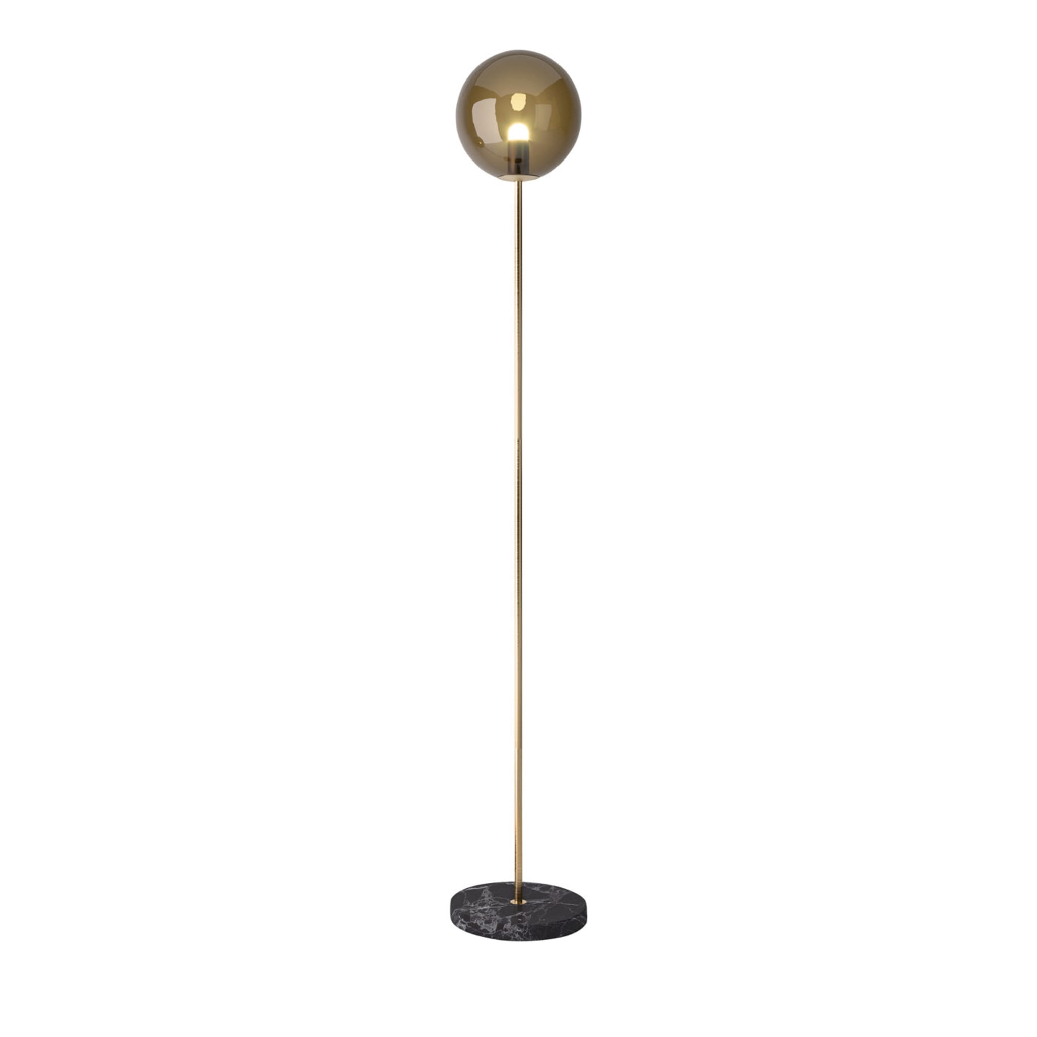 Grace Floor Lamp with Marquina Marble Base - Main view