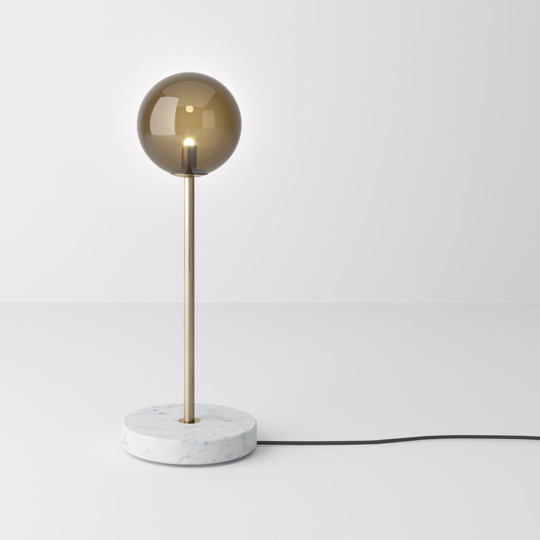 Grace Table Lamp with Carrara Marble Base - Alternative view 1