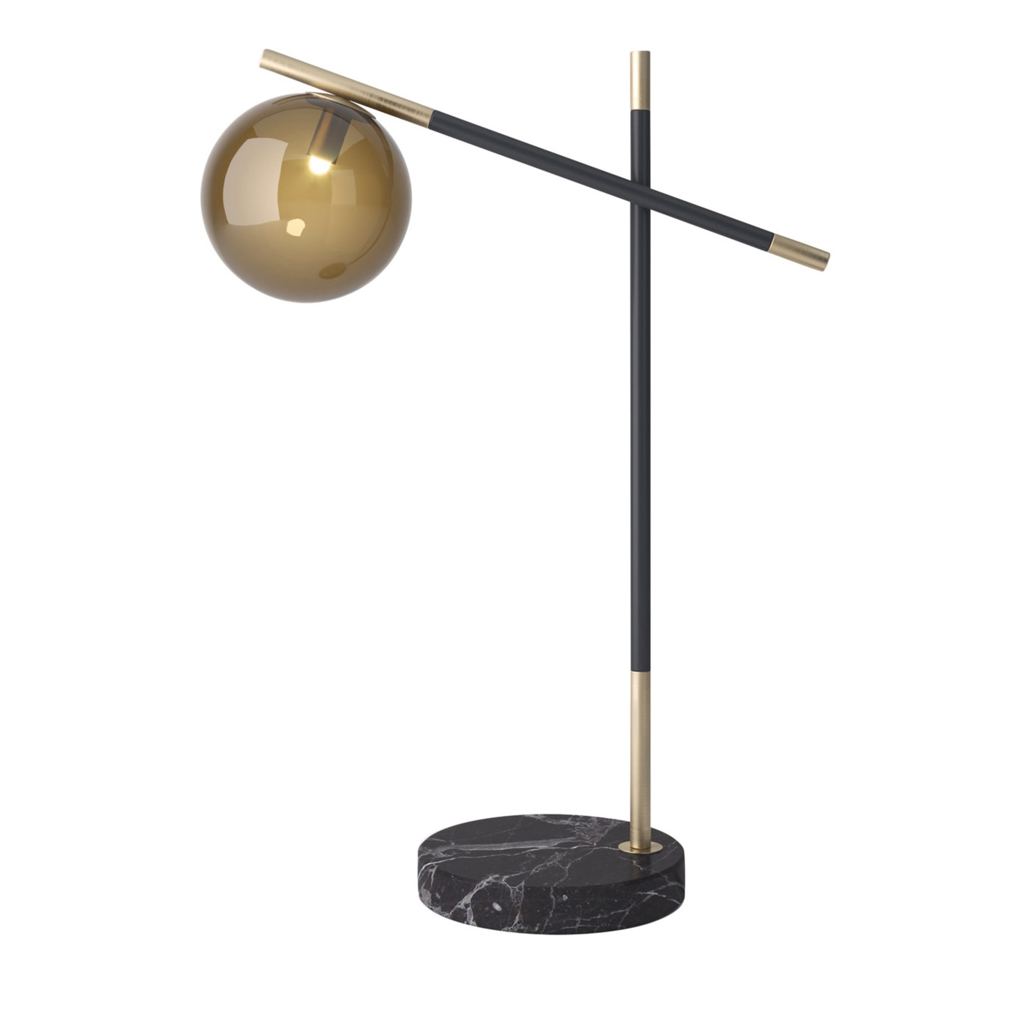 Grace 2-Arm Table Lamp with Marquina Marble Base - Main view