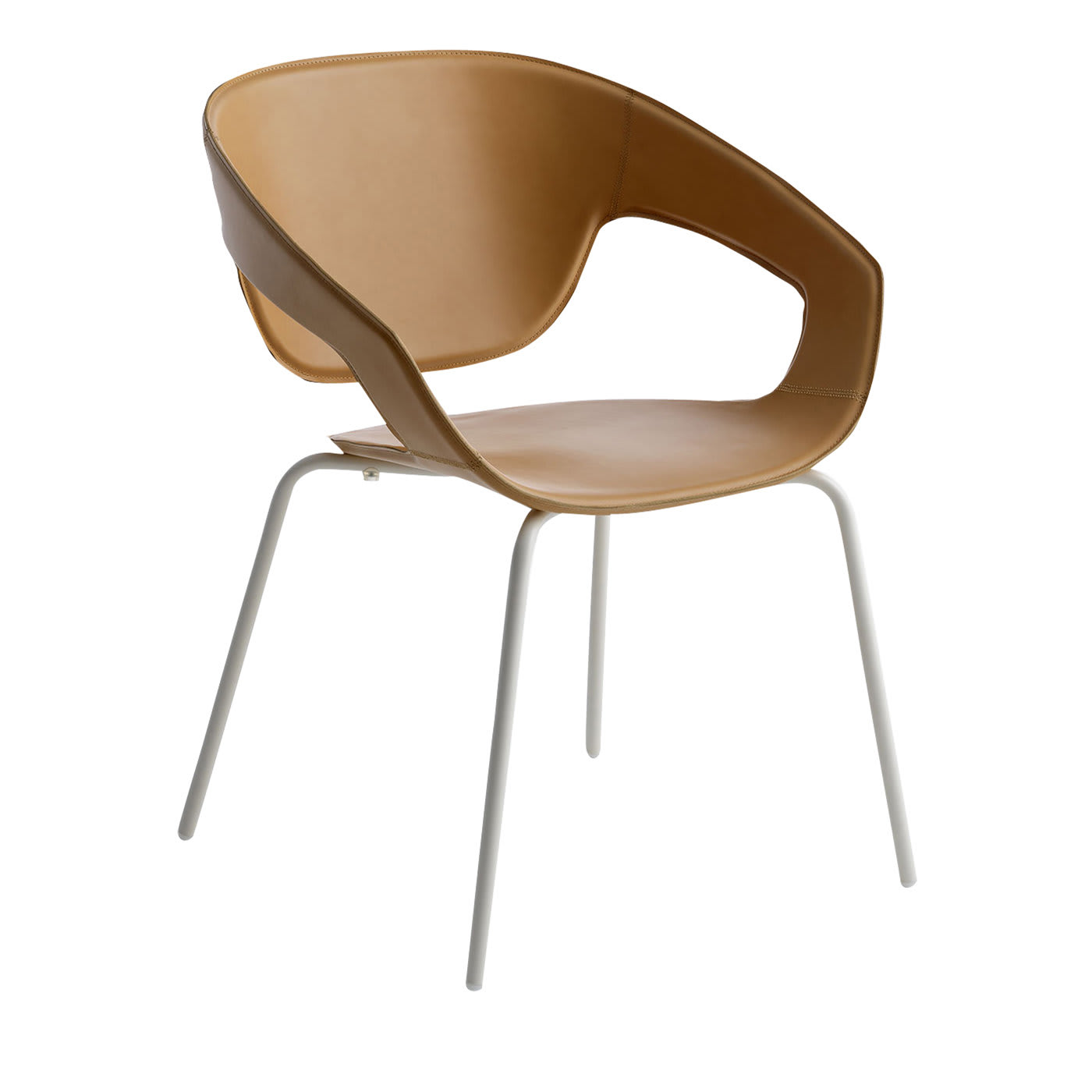 Vad Leather Chair with Metal Legs by Luca Nichetto - Casamania