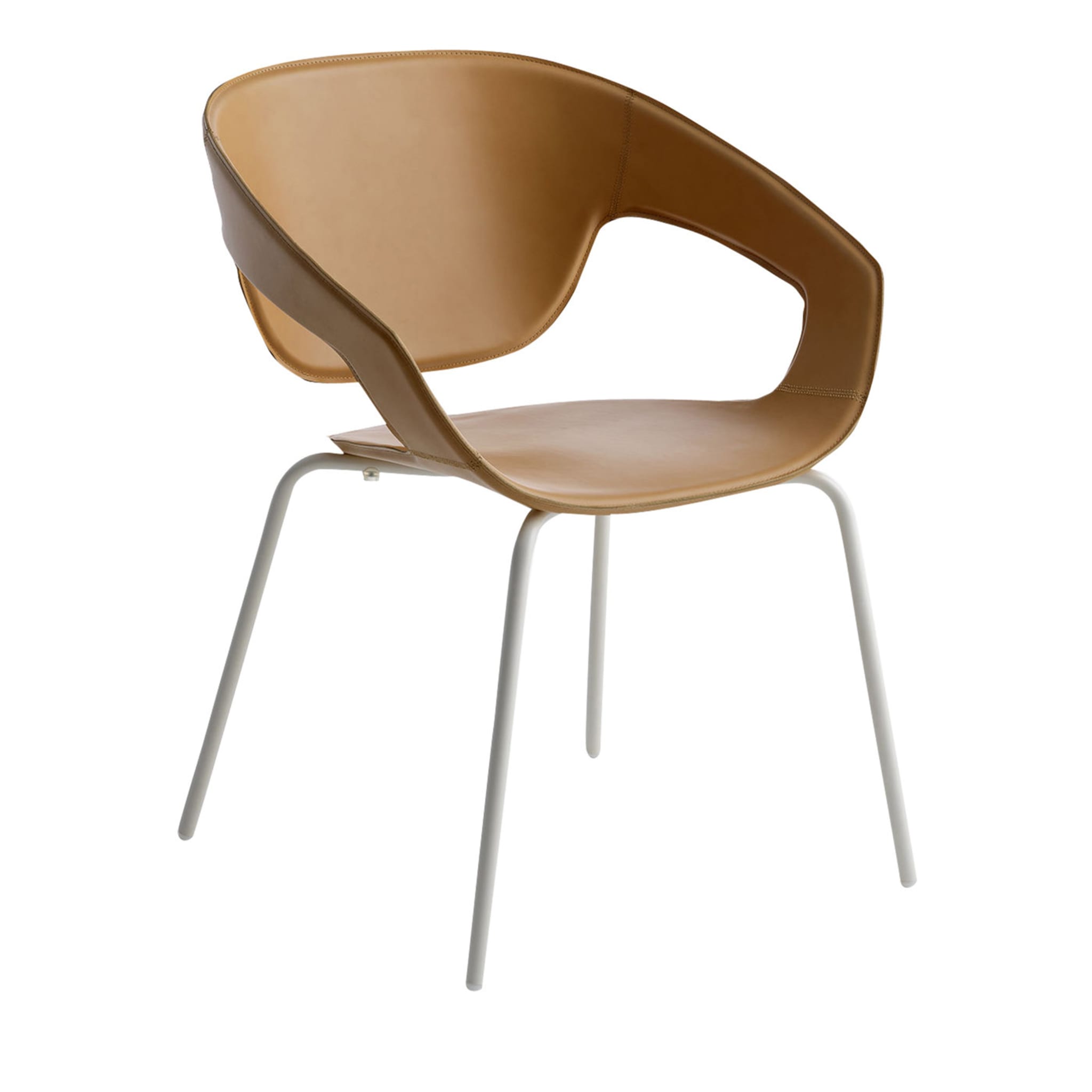 Vad Leather Chair with Metal Legs by Luca Nichetto - Main view