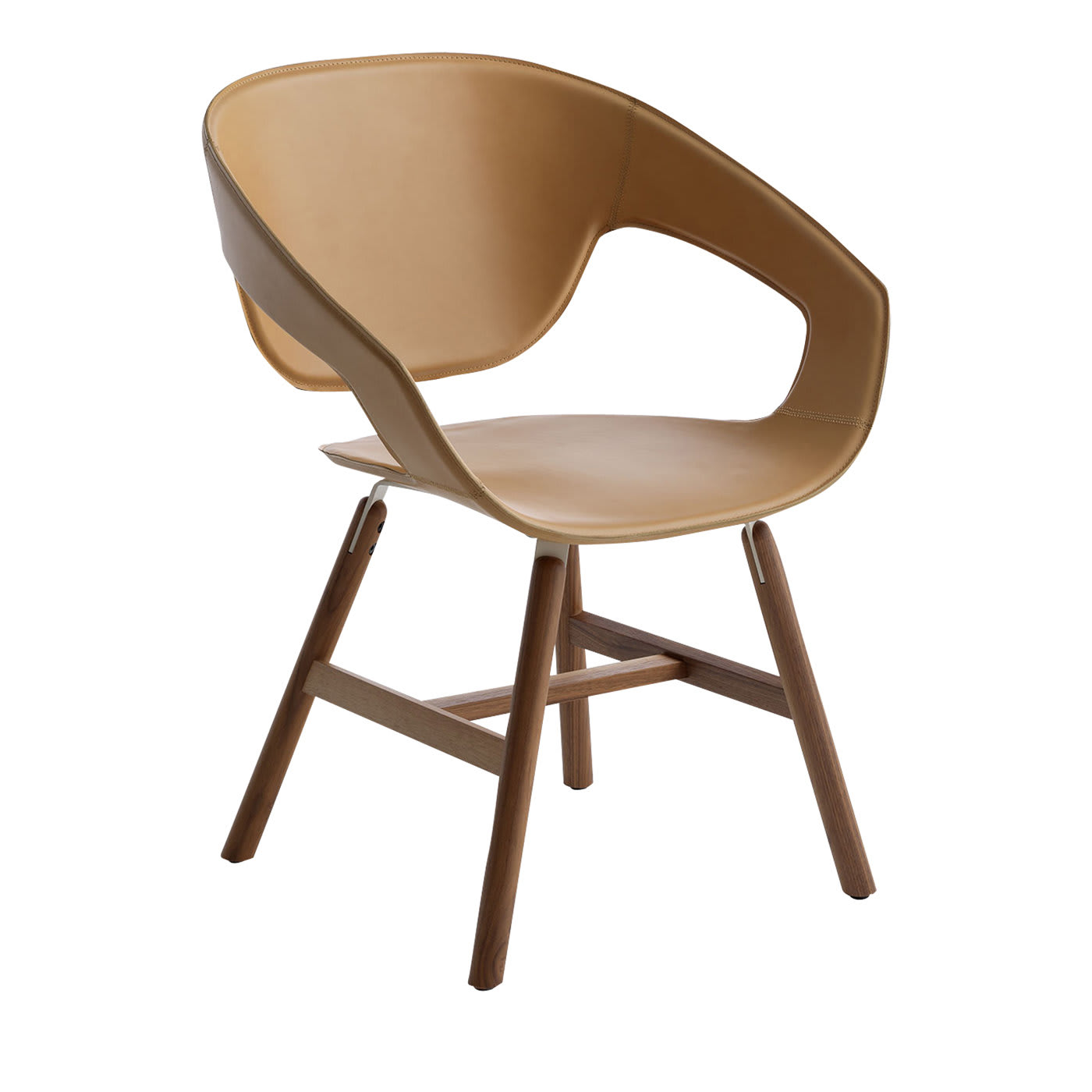 Vad Leather Chair with Wood Legs by Luca Nichetto - Casamania