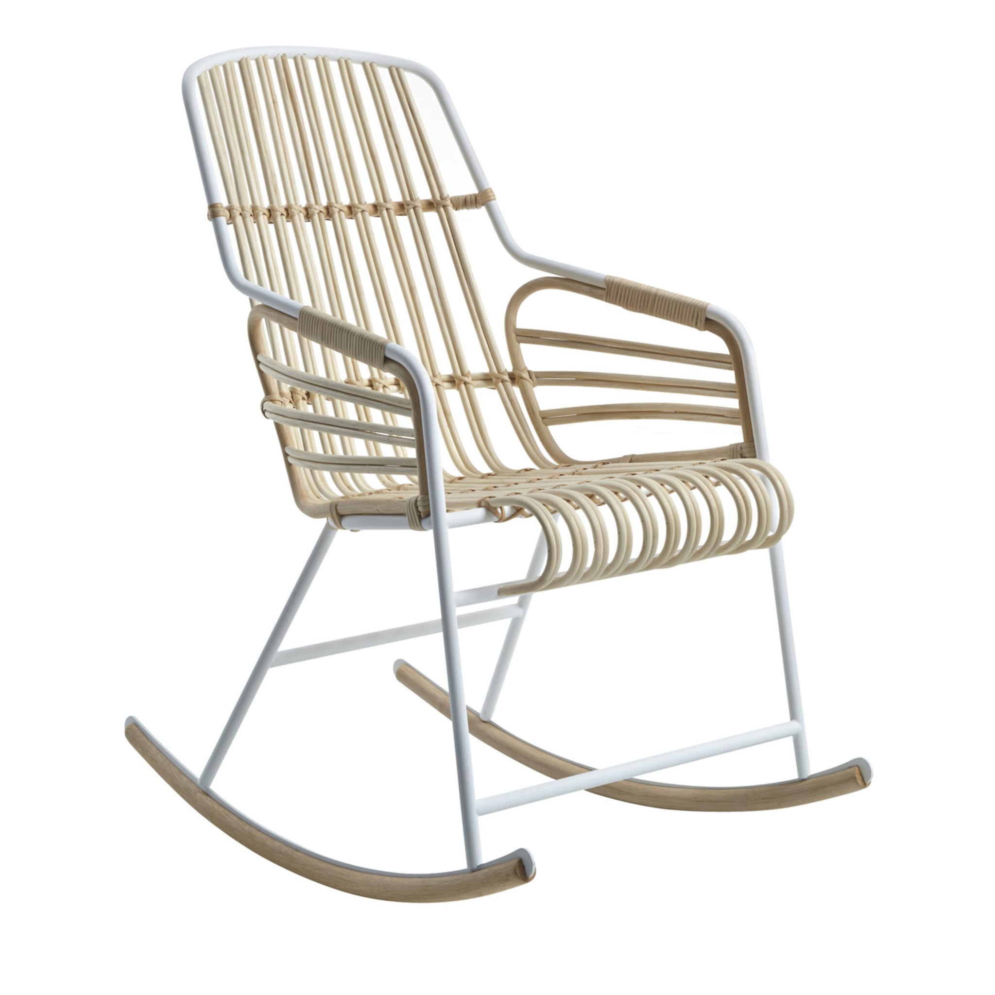 Raphia Rocking Chair by Lucidi Pevere - Main view