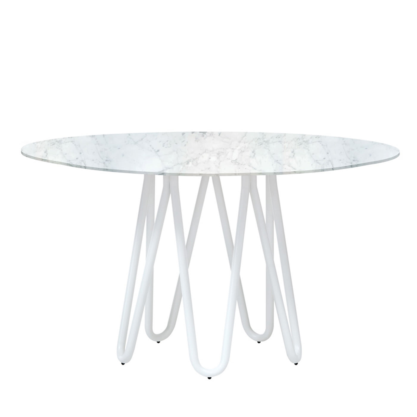Meduse Dining Table with Carrara Marble Top by GamFratesi - Casamania