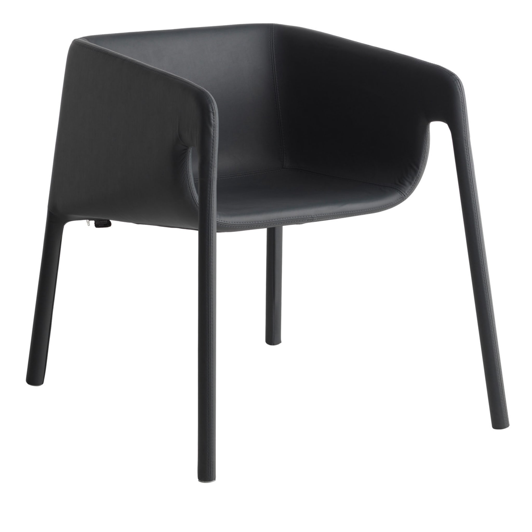 Lobby Black Leather Chair by StokkeAustad - Main view