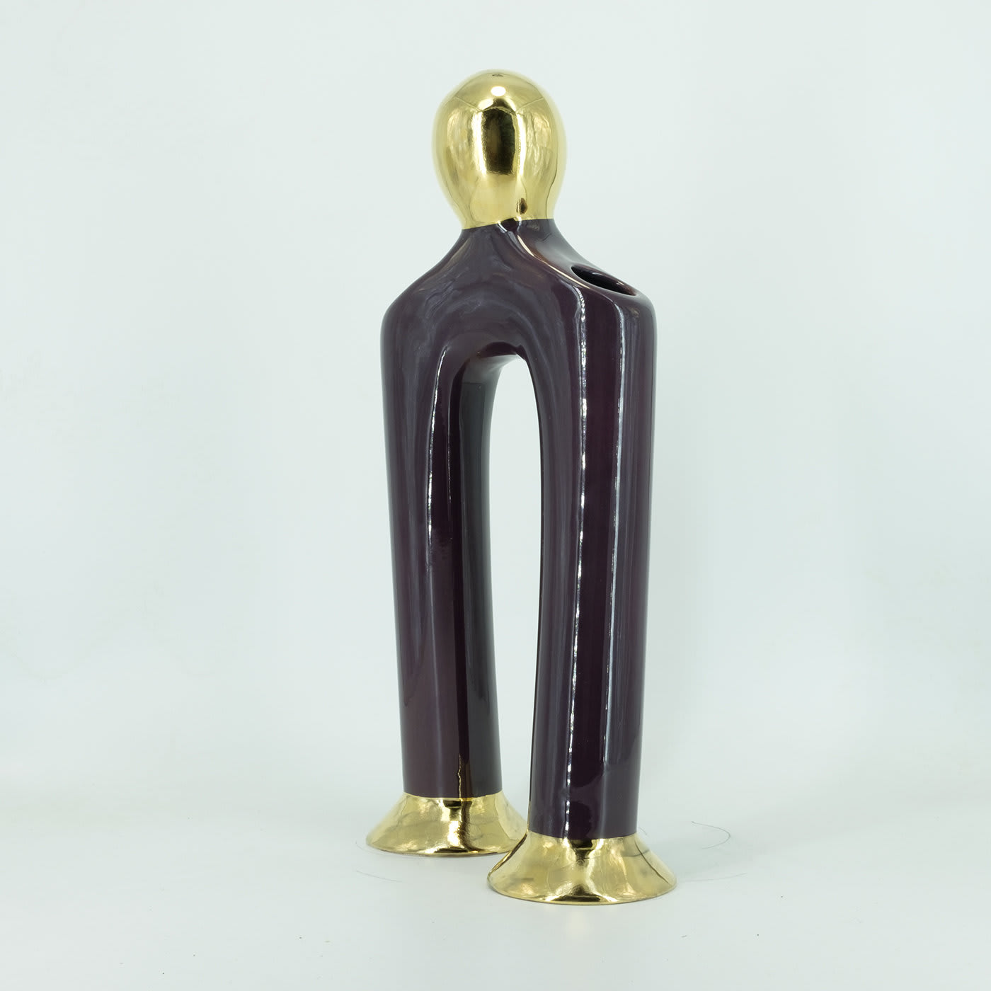 Mino Purple and Gold Vase - Marco Rubini