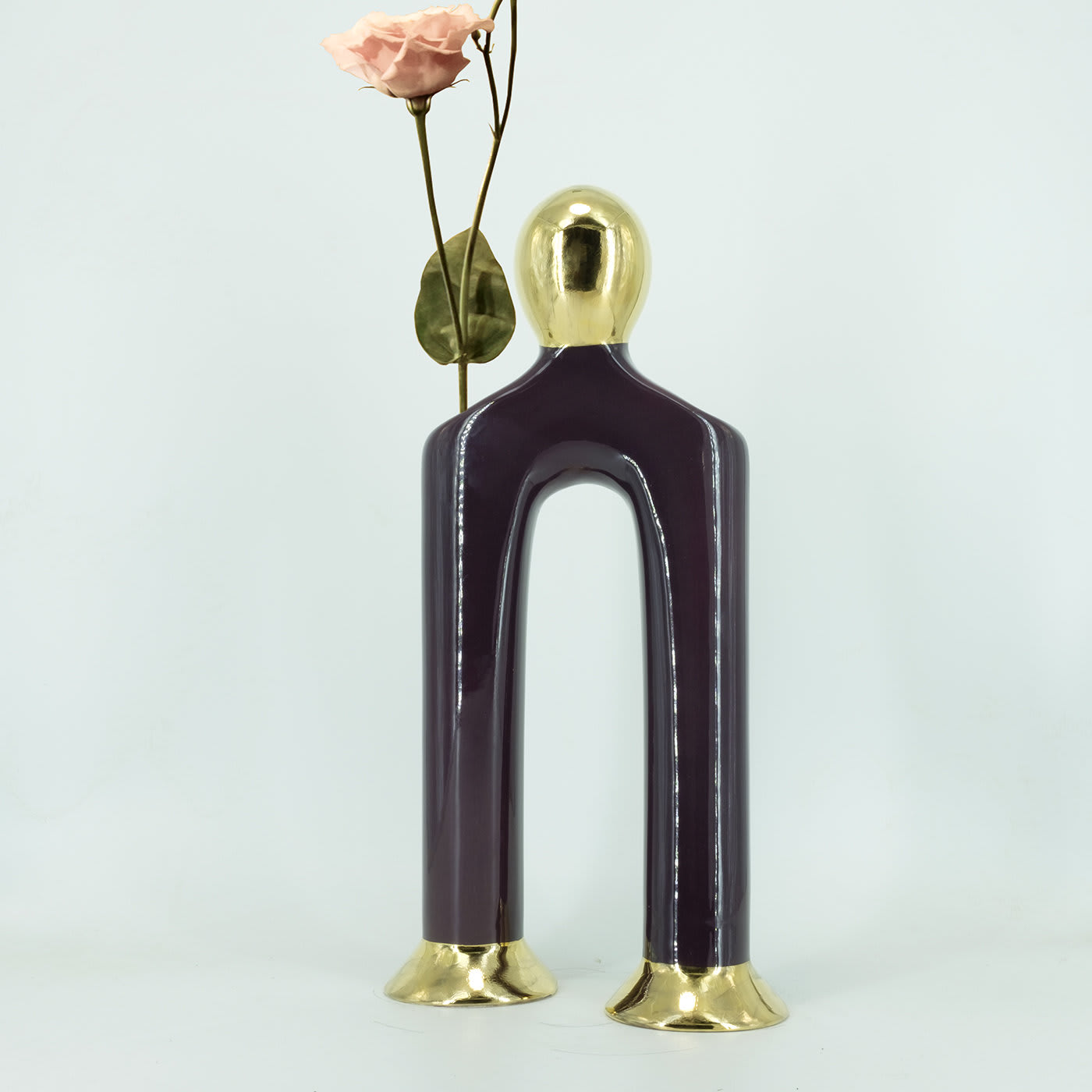 Mino Purple and Gold Vase - Marco Rubini