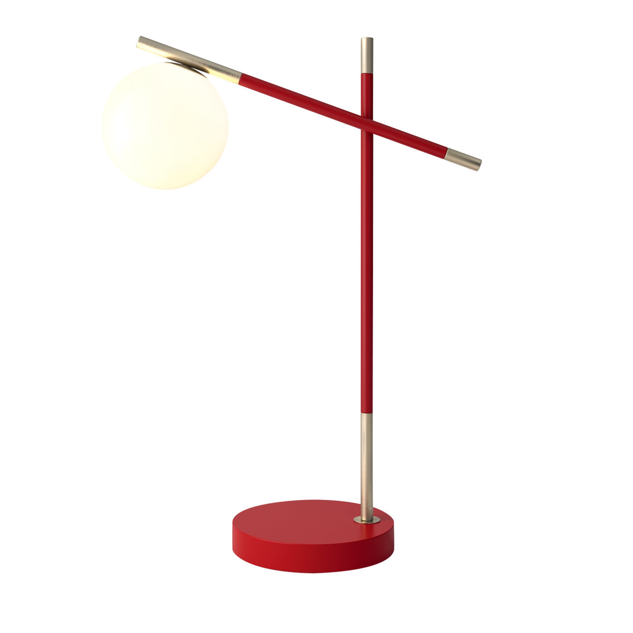 Lampada da tavolo Grace a 2 bracci rossa - Vista principale