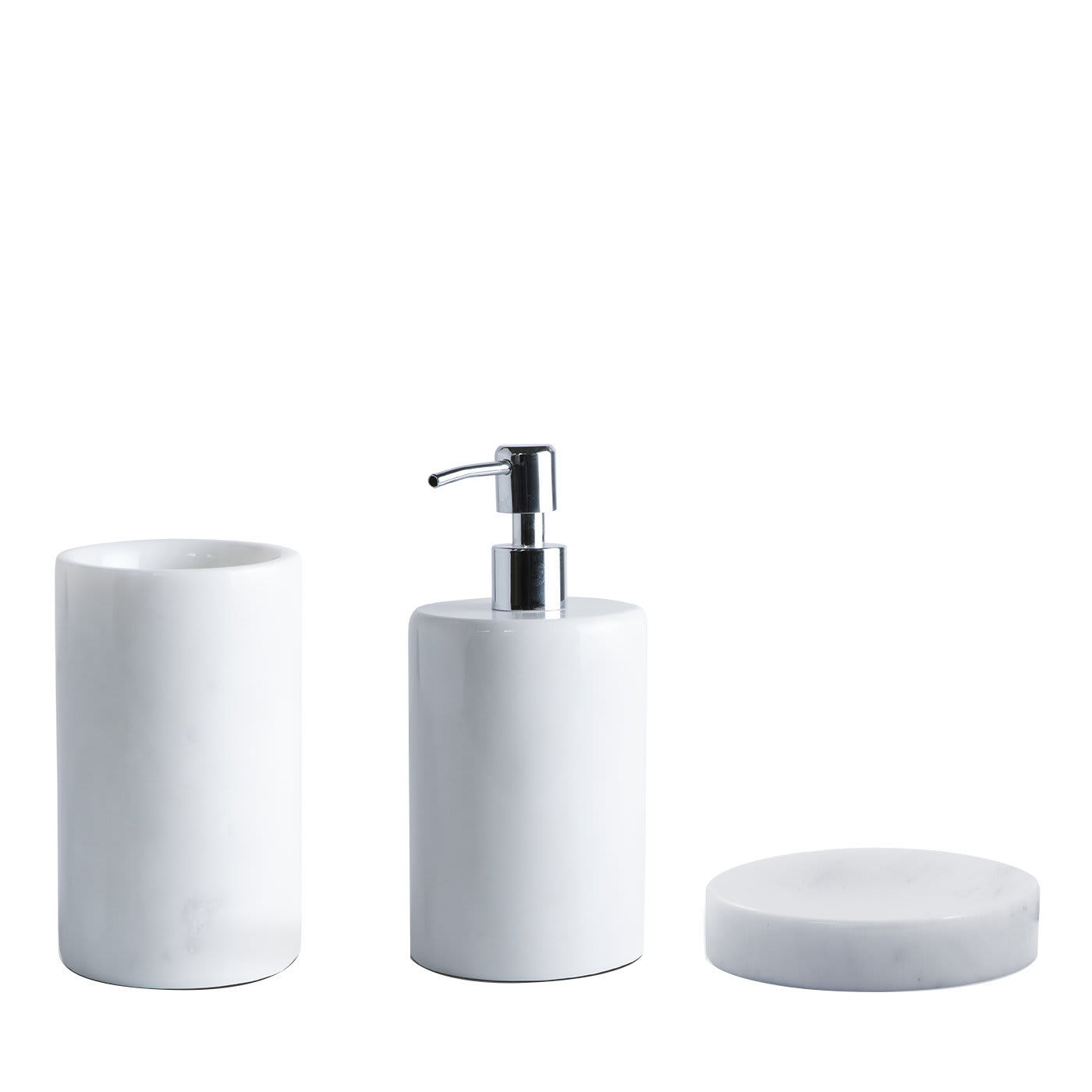 White Marble 3-Piece Bathroom Set - FiammettaV Home Collection