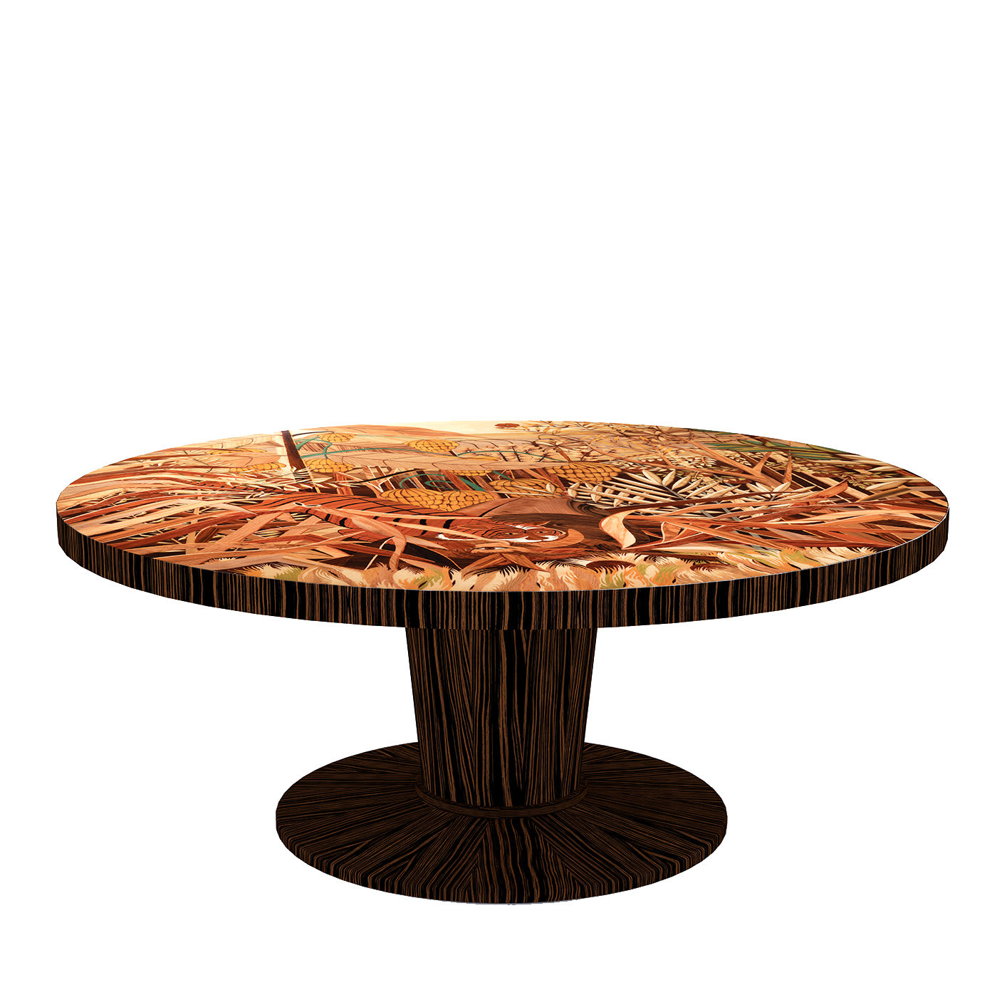 Round Table in Ebony Wood - Fratelli Bazzi