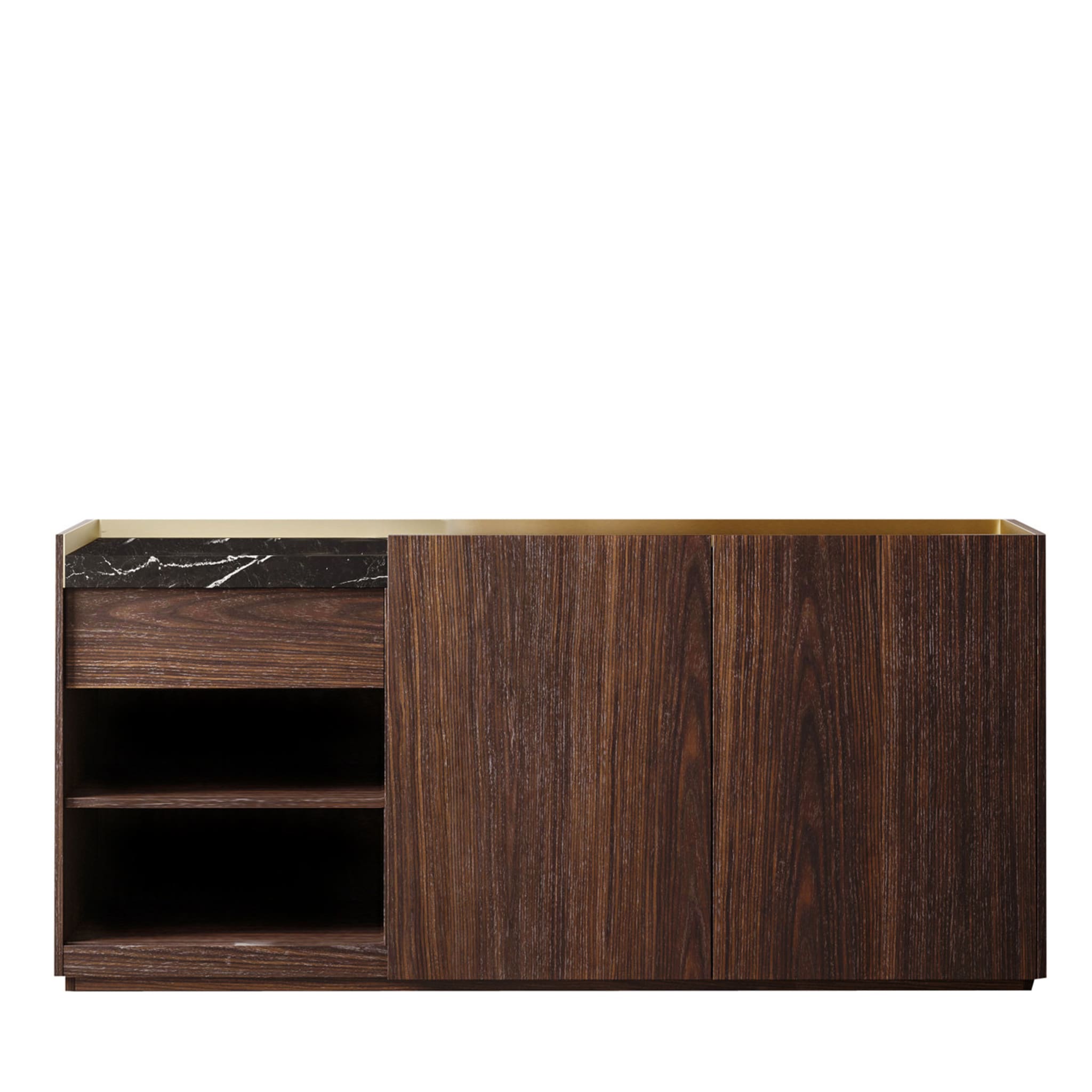 Block 2.0 Low Sideboard with Marquina Marble Top - Main view