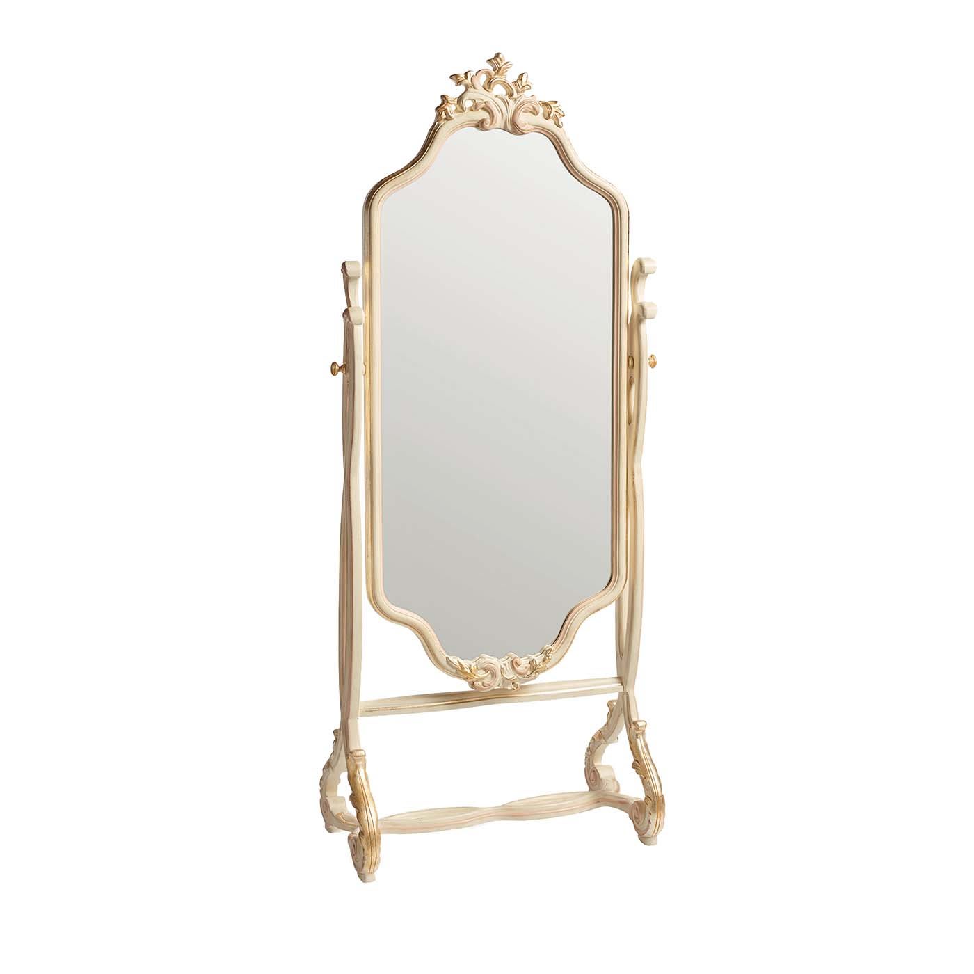 Swing Mirror in Gold Lime Wood - La Casa Grifoni