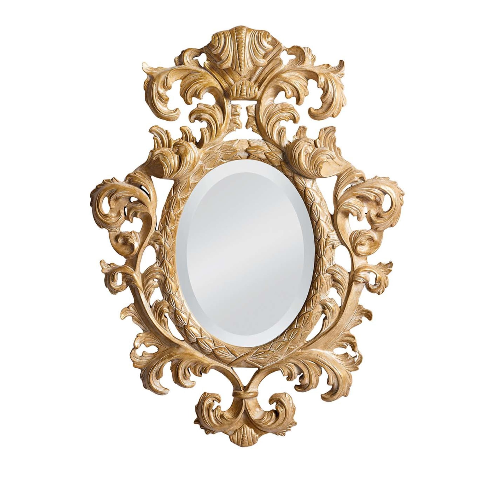 Oval Wall Mirror with Openwork Frame - Main view