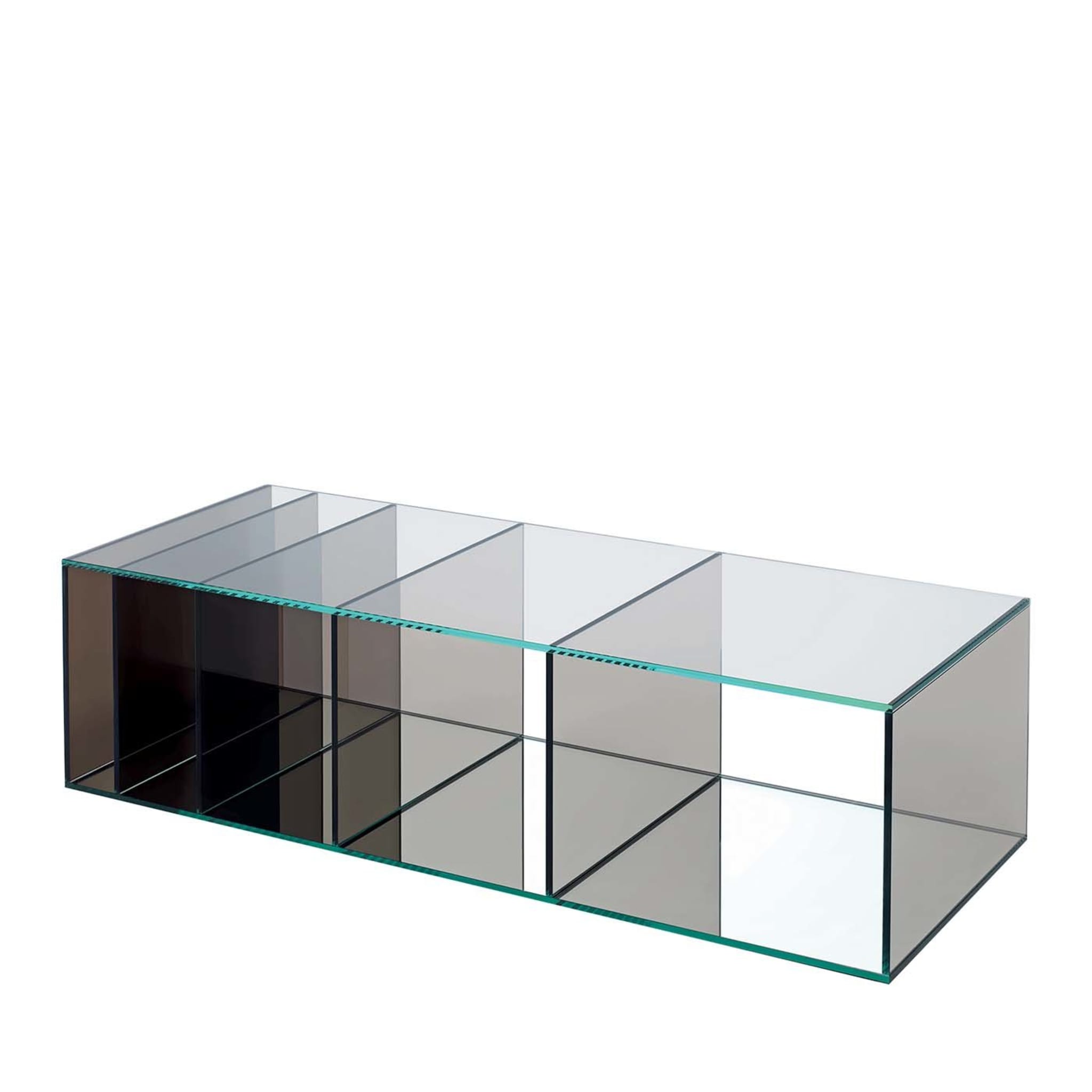 Deep Sea Gray Rectangular Low Table by Nendo - Main view