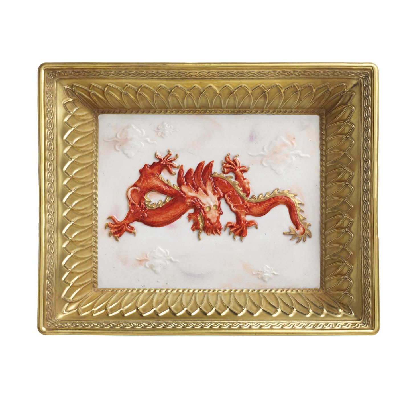 Dragon Coral Red Vide Poche - Villari Home Couture