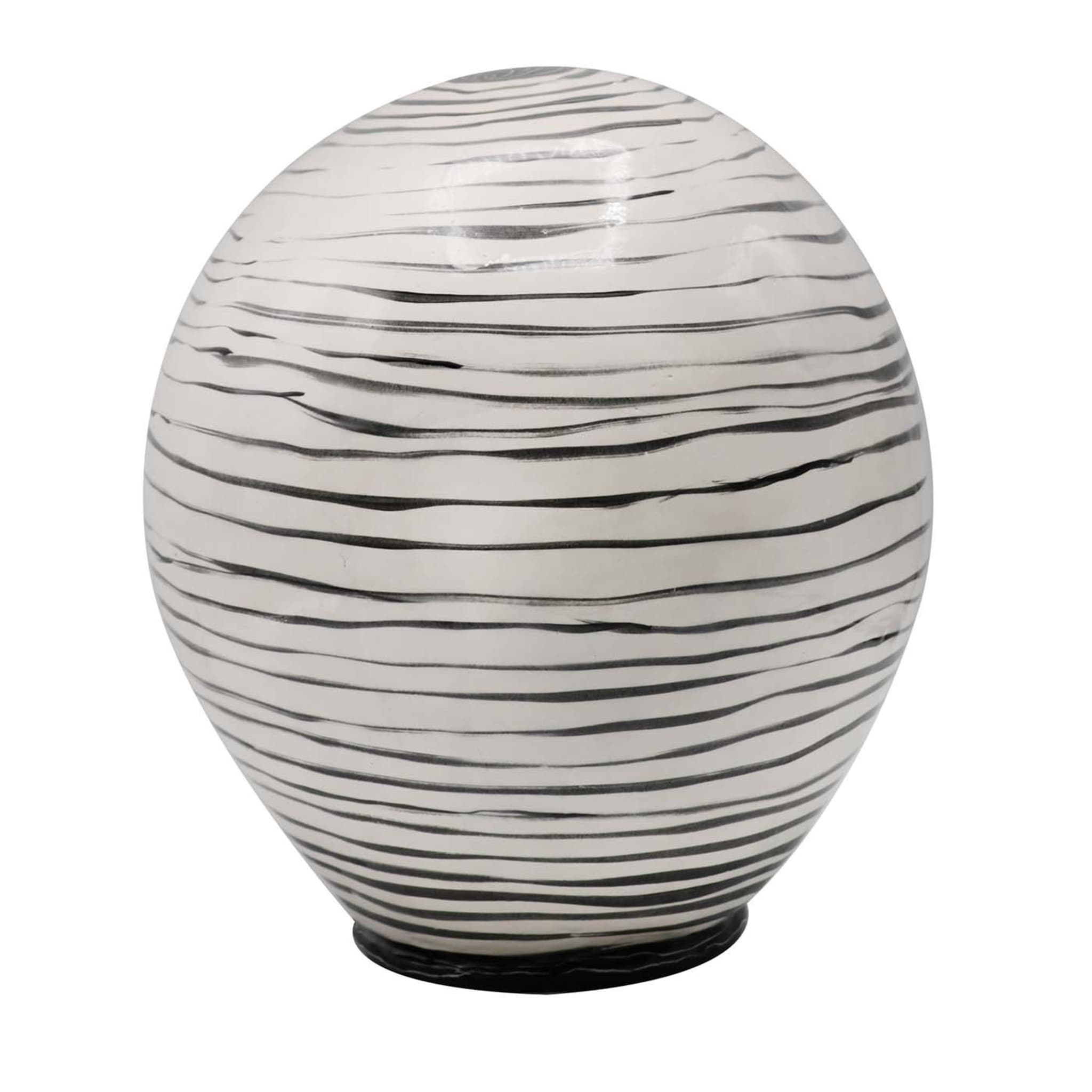 Escultura Wabi-Sabi Ball en blanco y negro - Vista principal