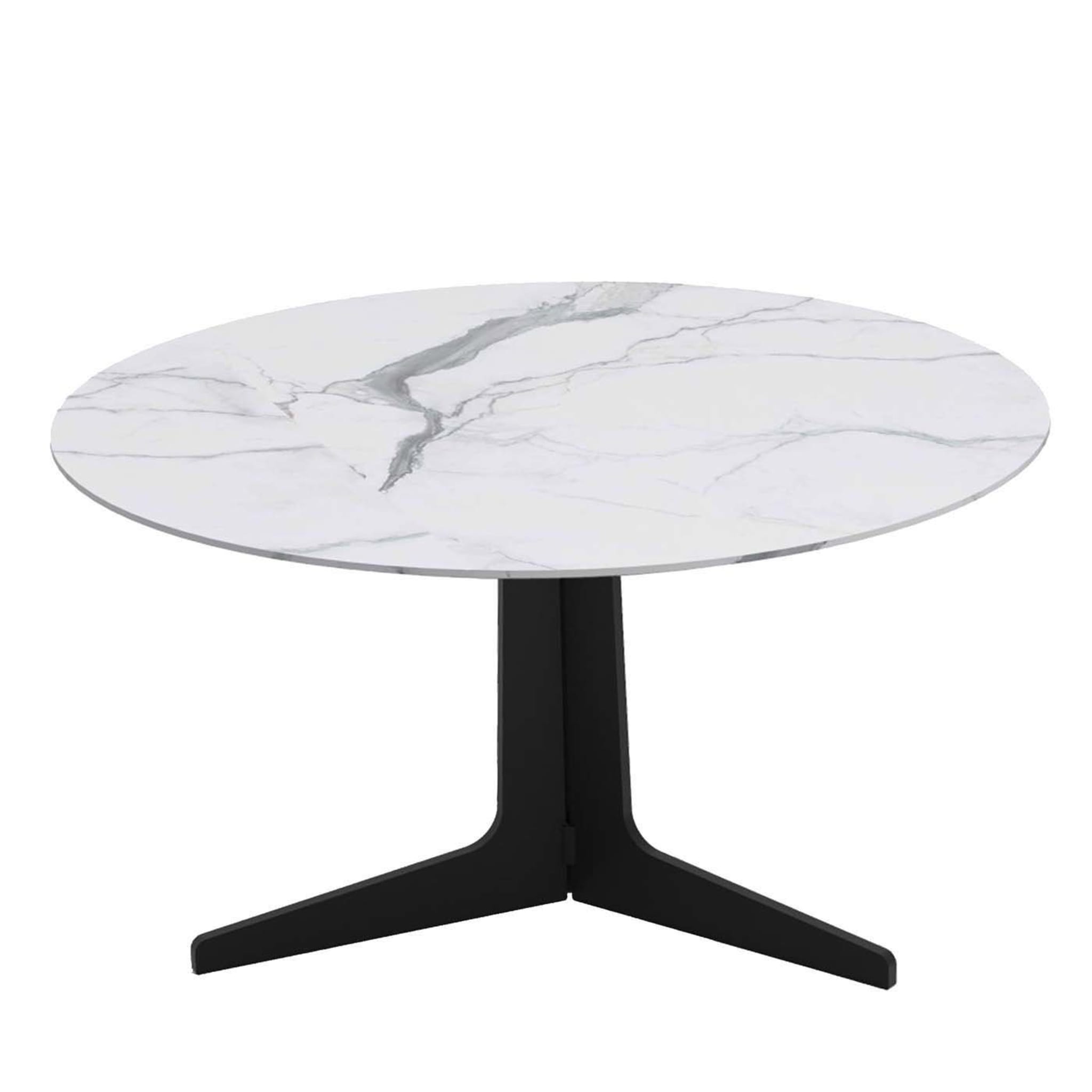 Table basse ronde Blake avec plateau en marbre Calacatta - Vue principale