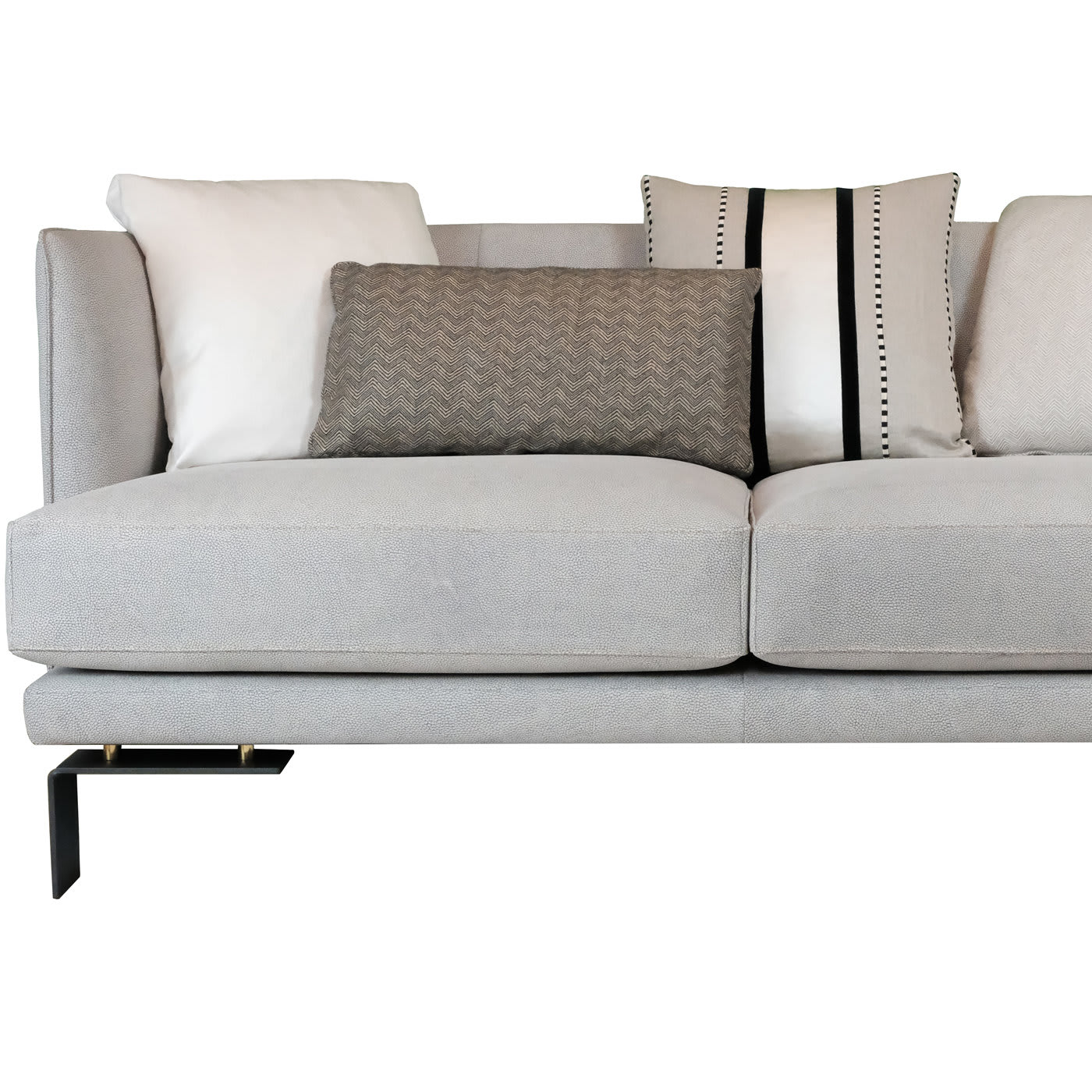 Met Beige Leather Sofa - Garbarino Collections