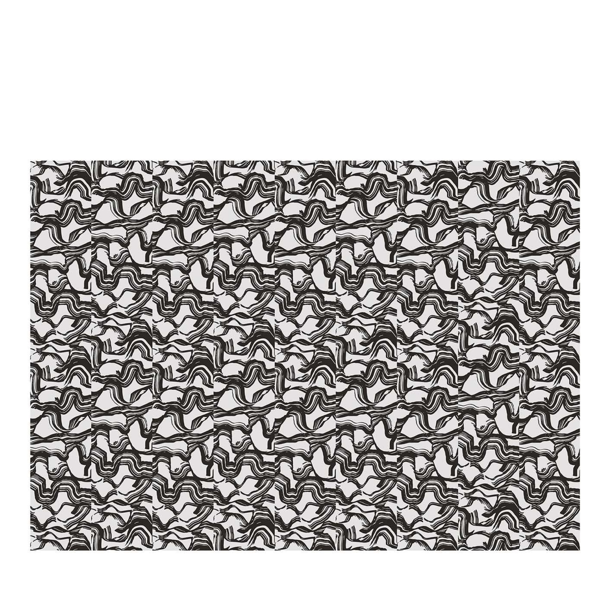 Brush Black On Off White Wallpaper by Studio Amour - Main view