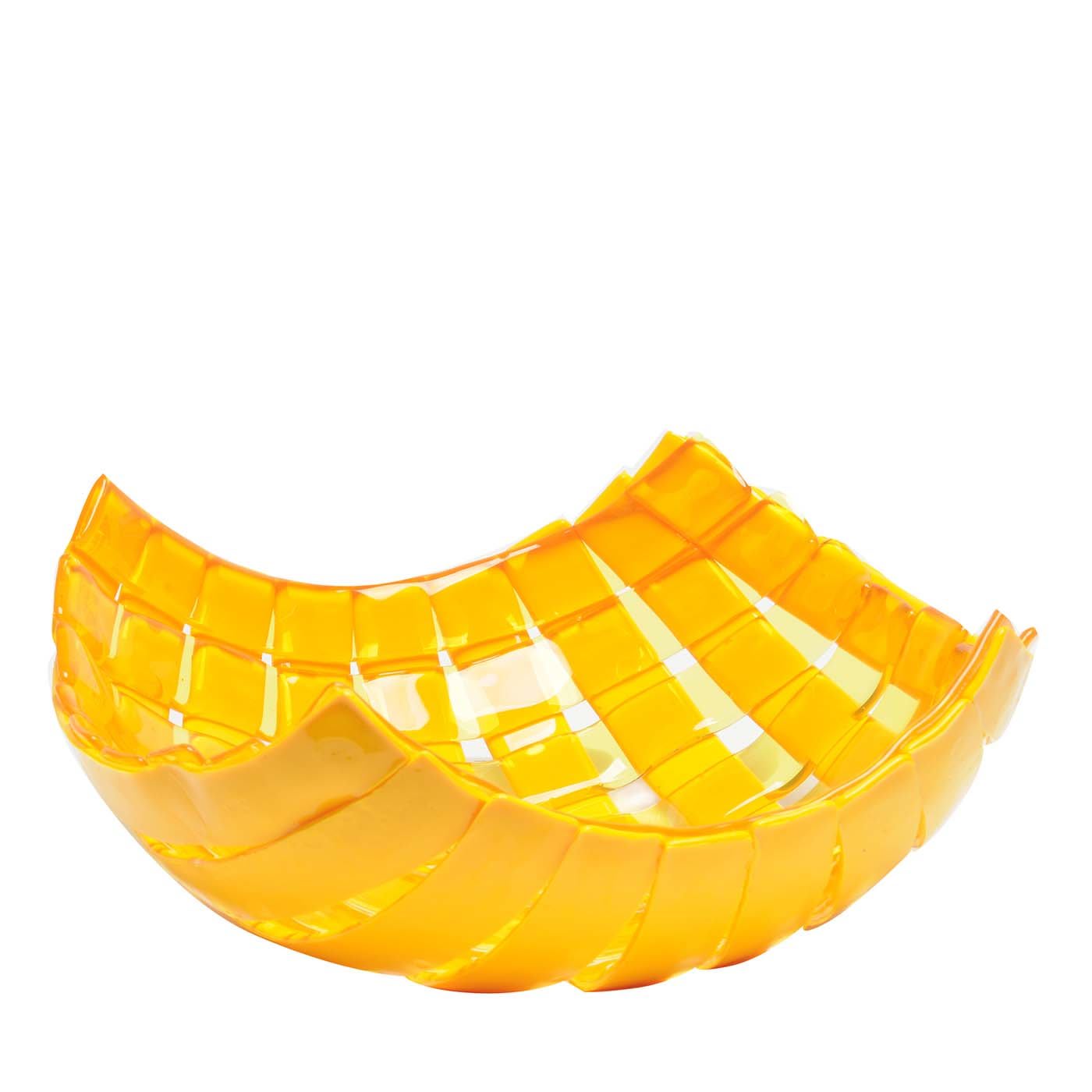 Net Basket Yellow Medium Centerpiece by Enzo Mari - Corsi Design Factory