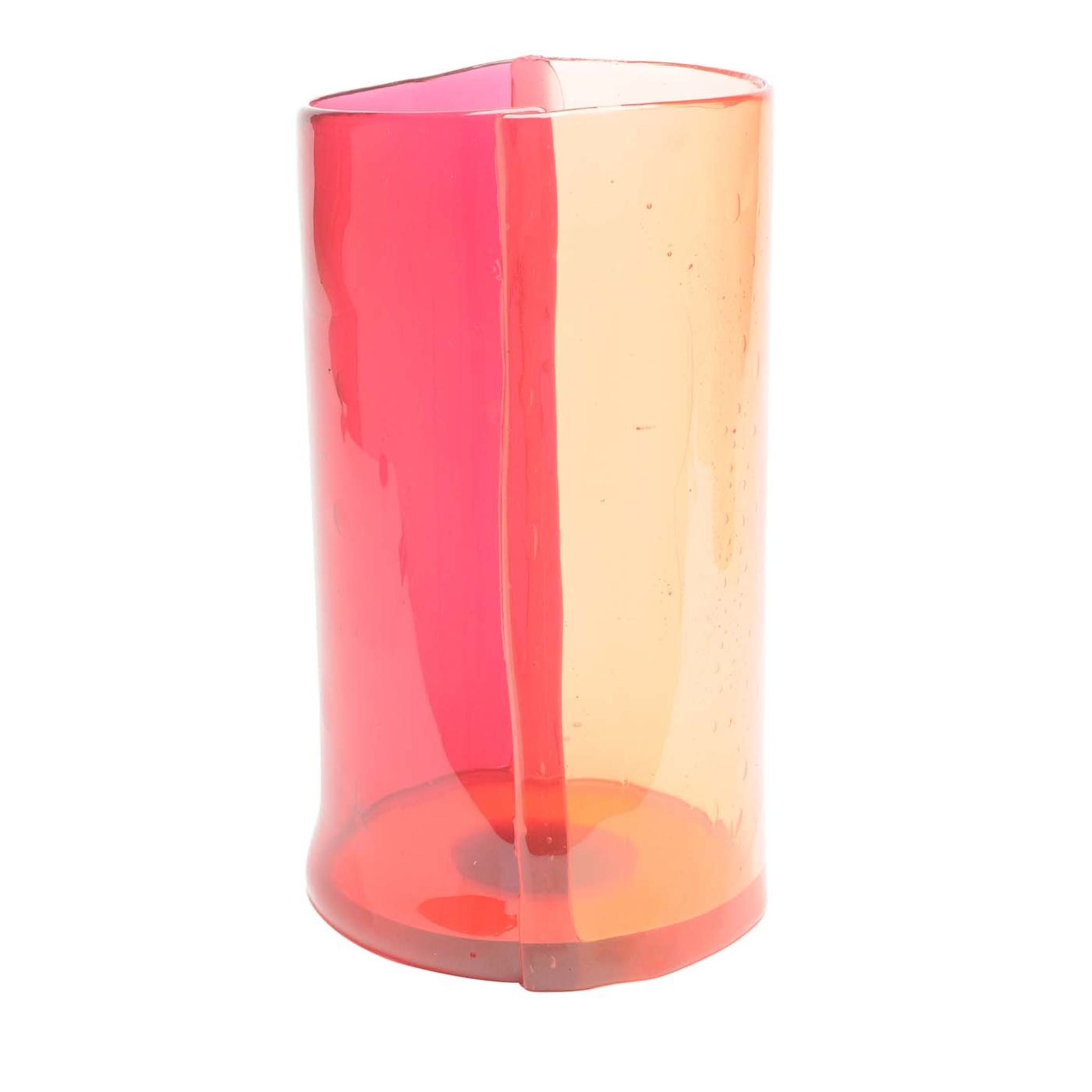 Two Lines Pink Large Vase by Enzo Mari - Main view