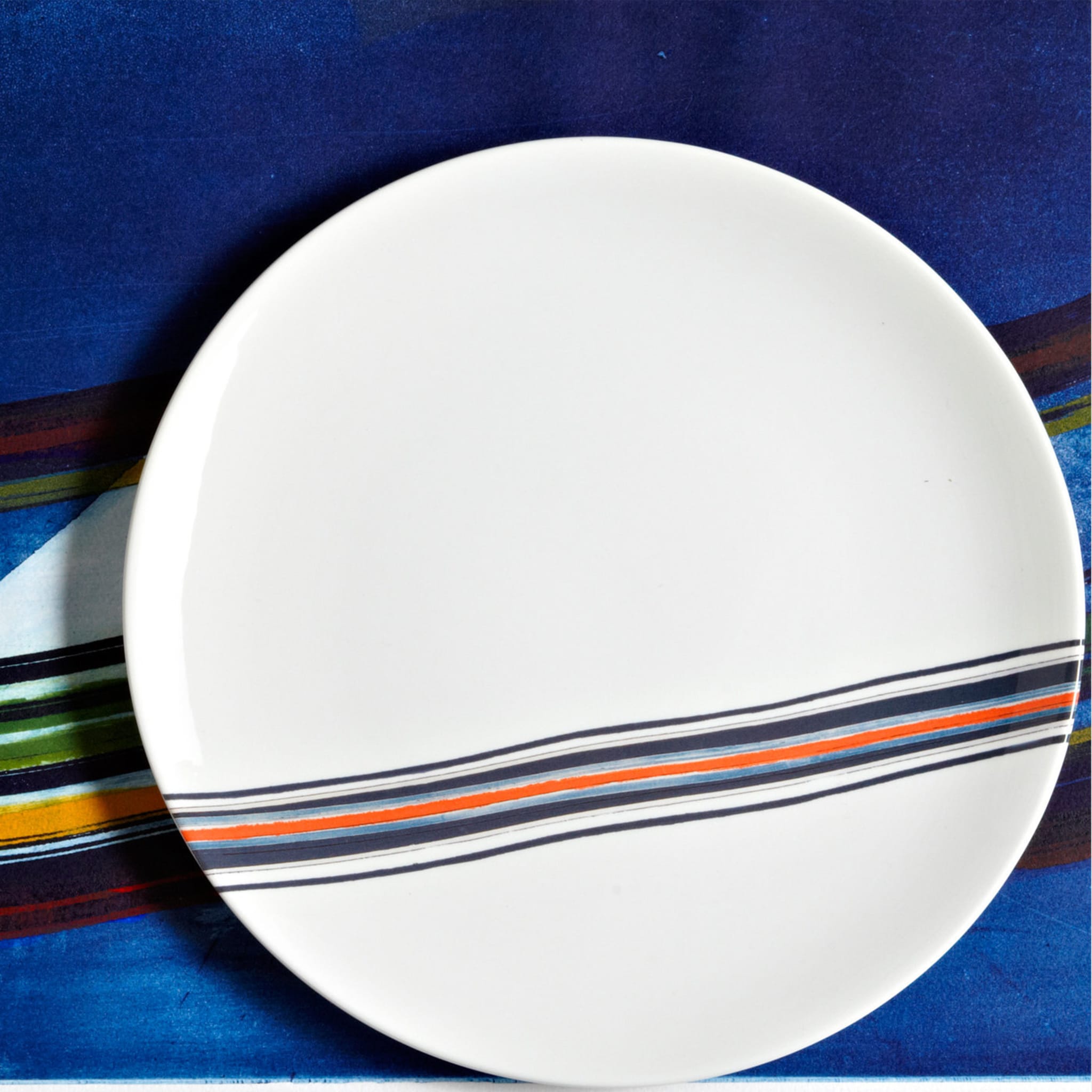 Orizzonti Orange Dinner Plates Set of 4 by Vittore Frattini - Alternative view 4