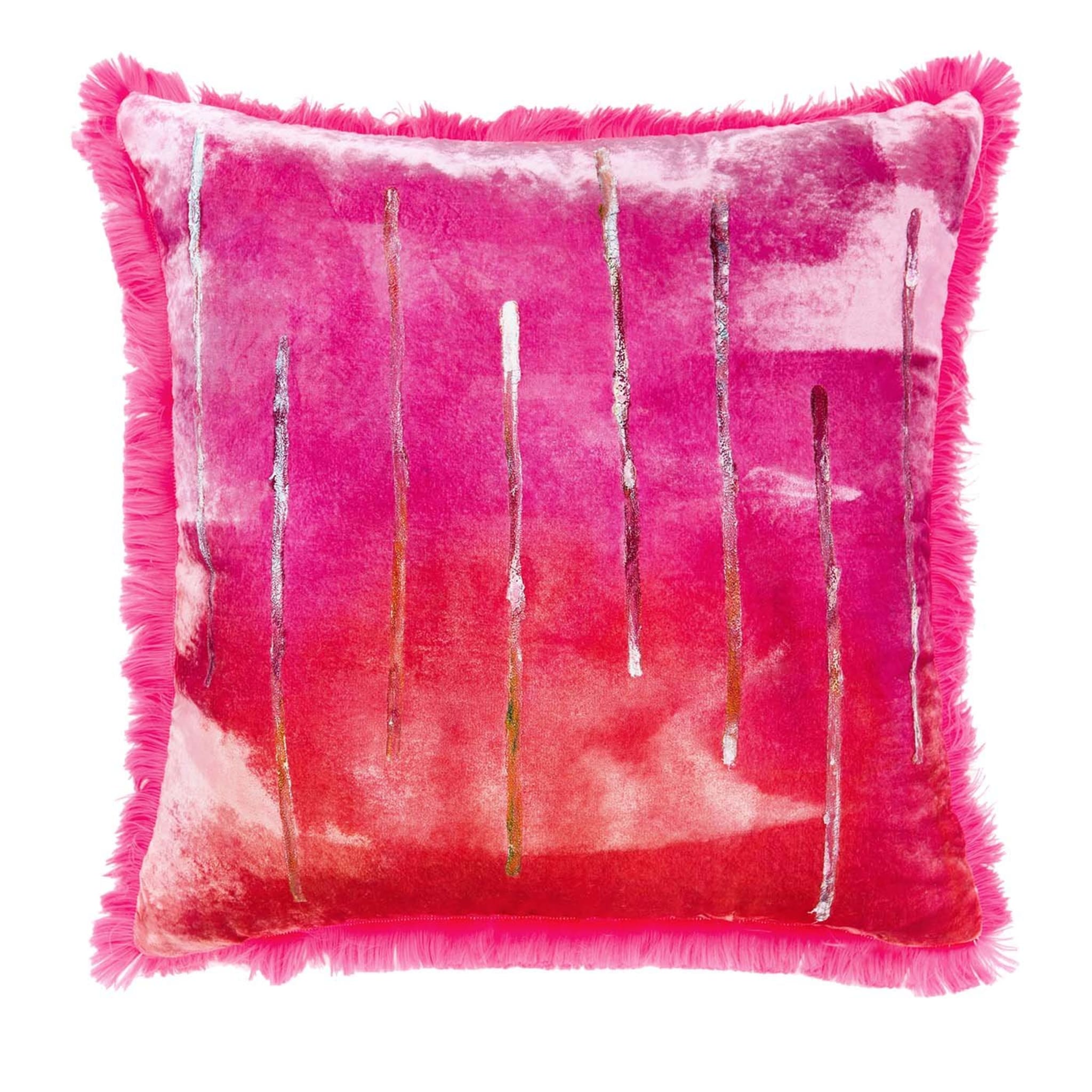 Cuscino in velluto rosa - Vista principale