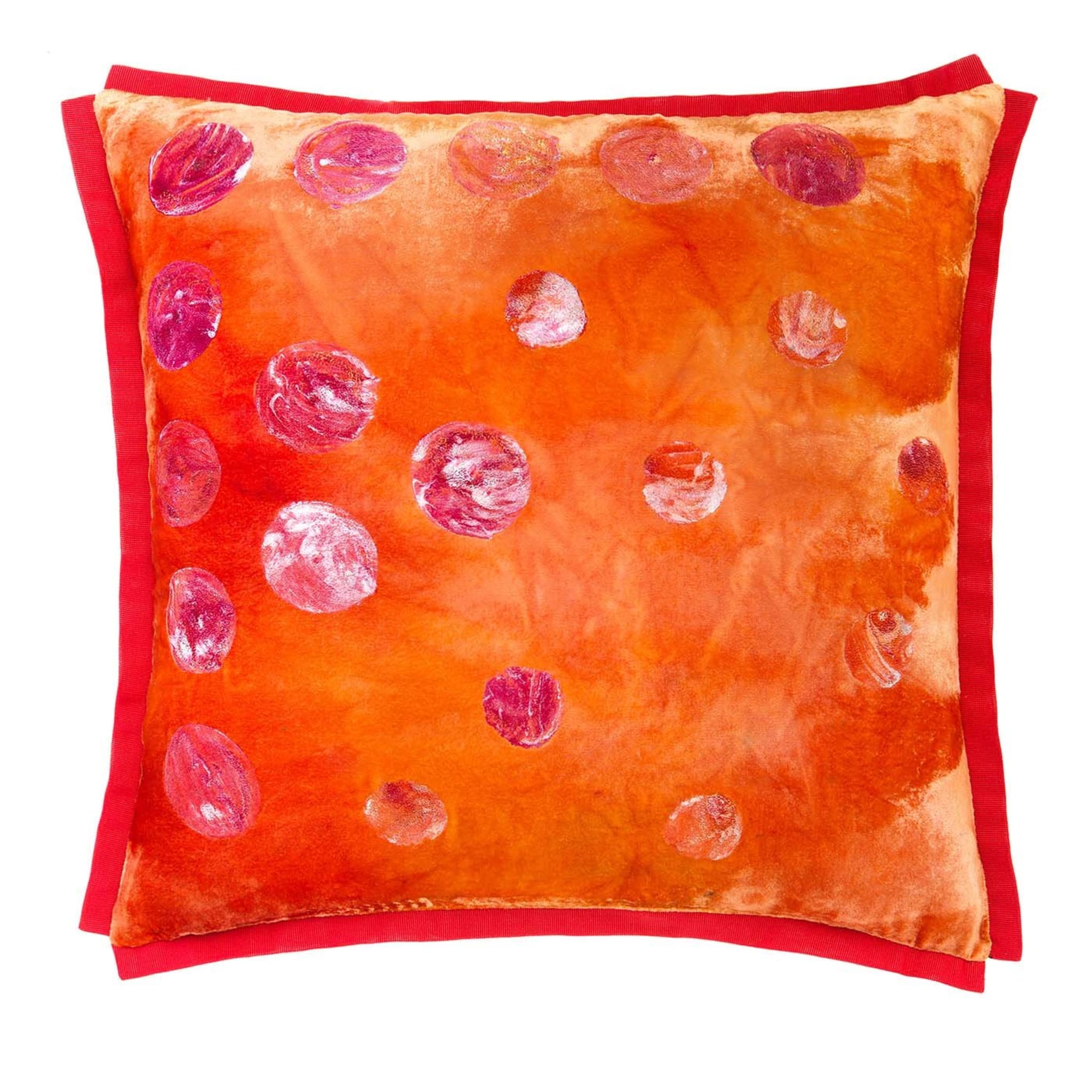Orange Velvet Pillow - Main view