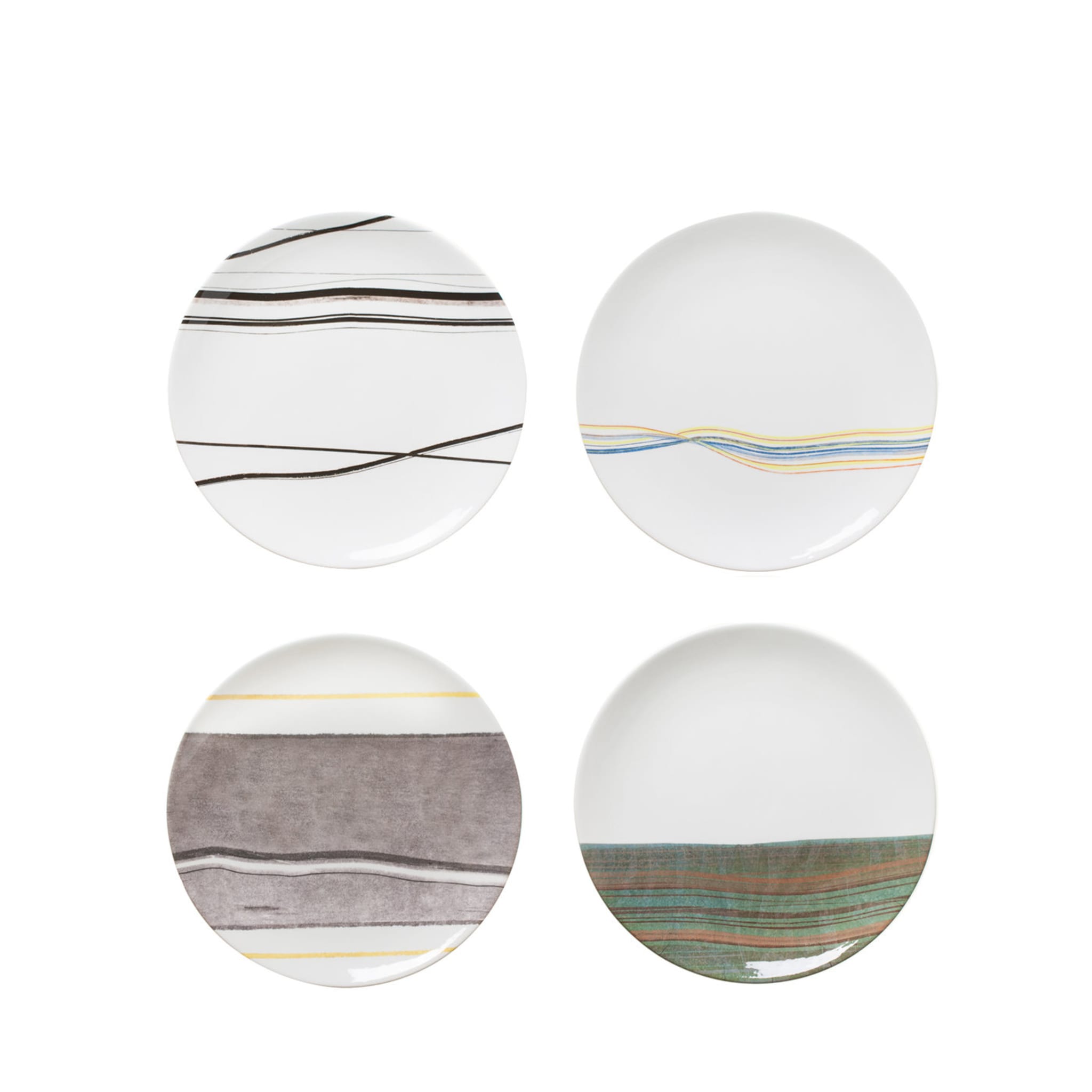 Orizzonti Gray Dessert Plates Set of 4 by Vittore Frattini - Main view