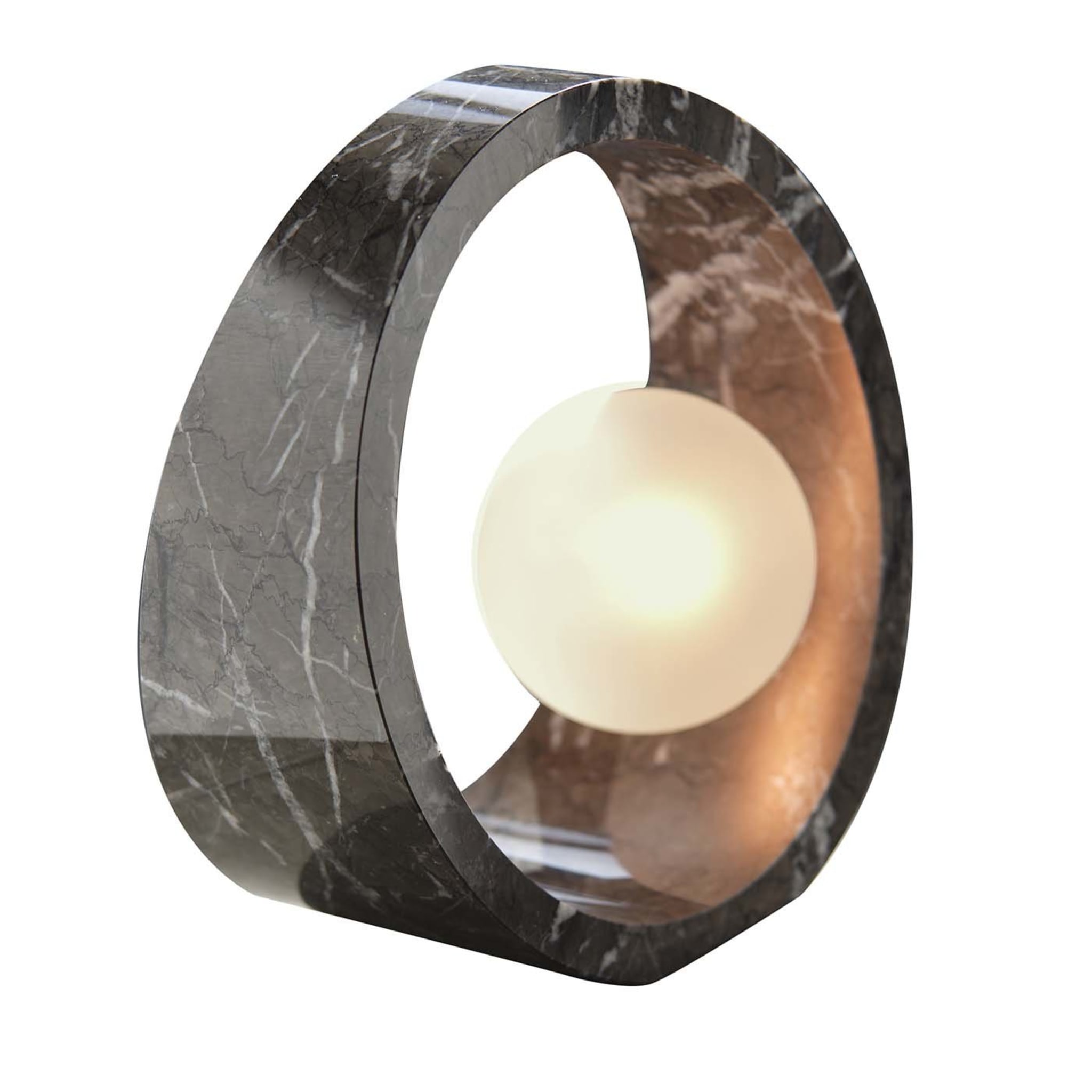 Lampada da tavolo ad anello in marmo Marquinia - Vista principale