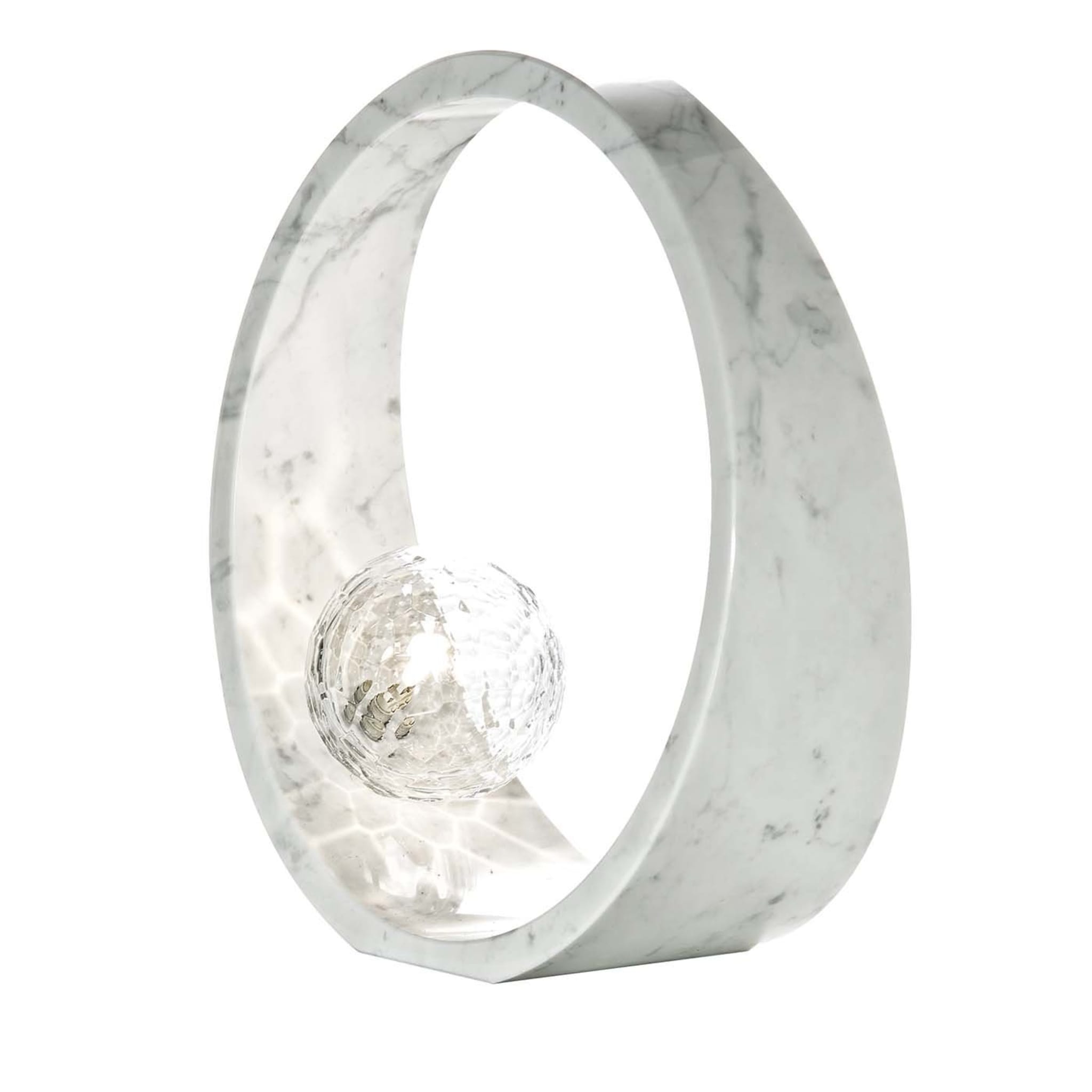 Carrara Marmor Ring Tischlampe - Hauptansicht