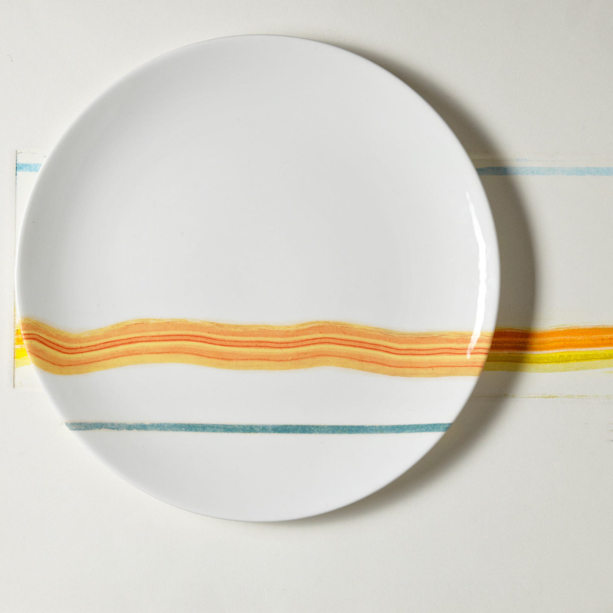 Orizzonti White Dessert Plates Set of 4 by Vittore Frattini - Alternative view 2