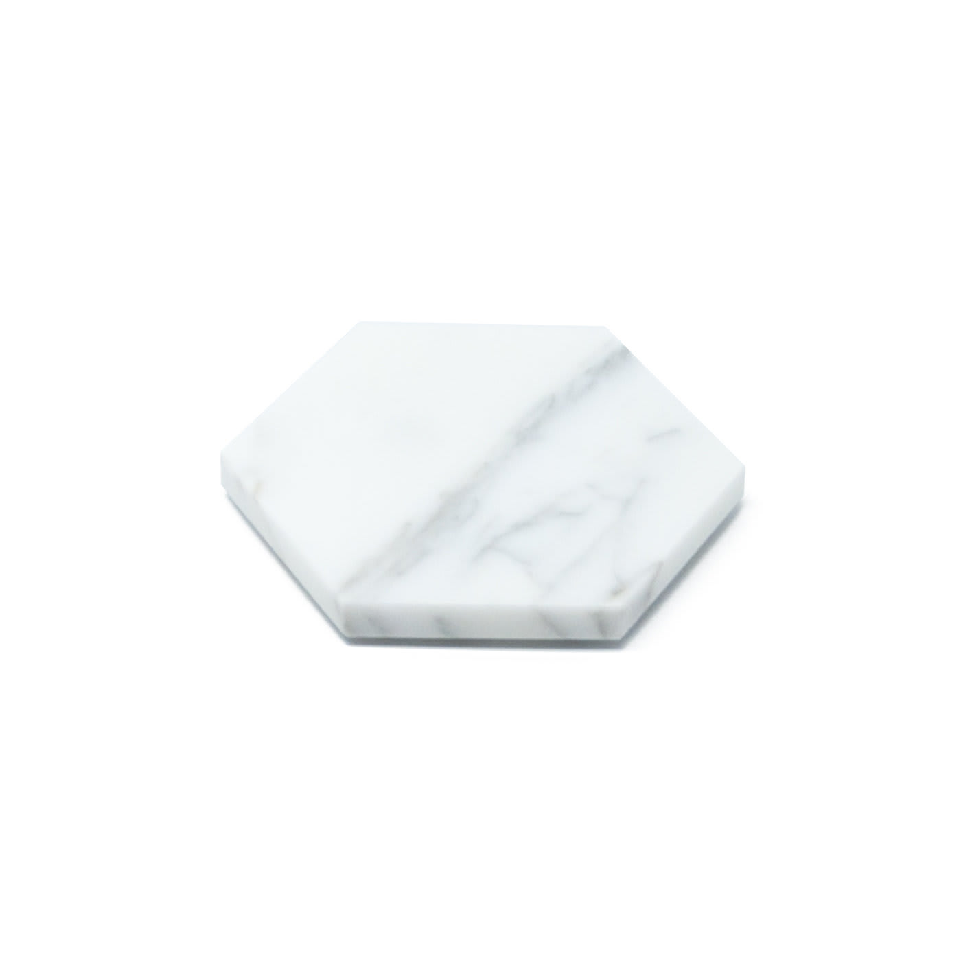 Set of 4 Hexagonal White Coasters FiammettaV Home Collection