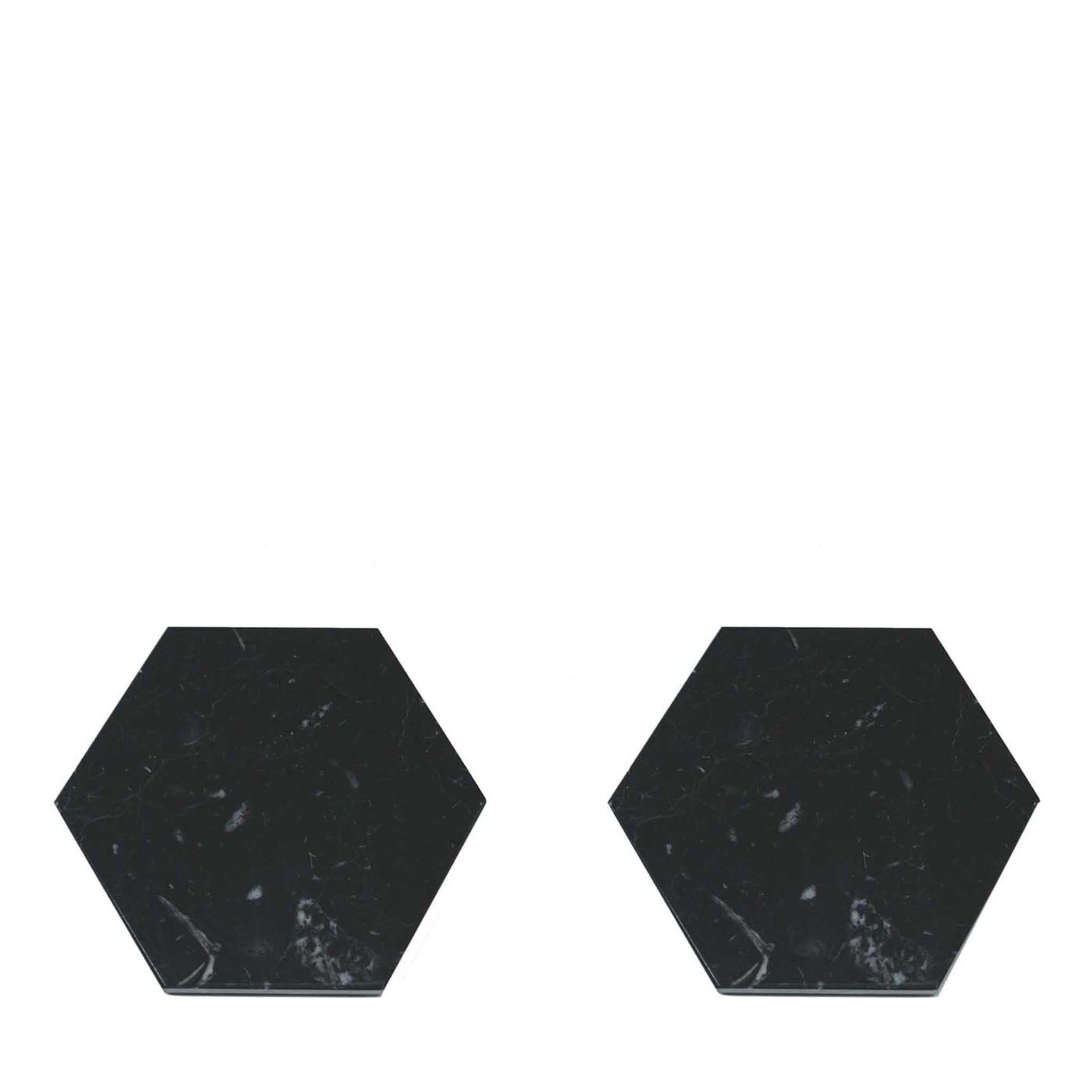 Juego de 4 posavasos hexagonales de mármol - Vista principal
