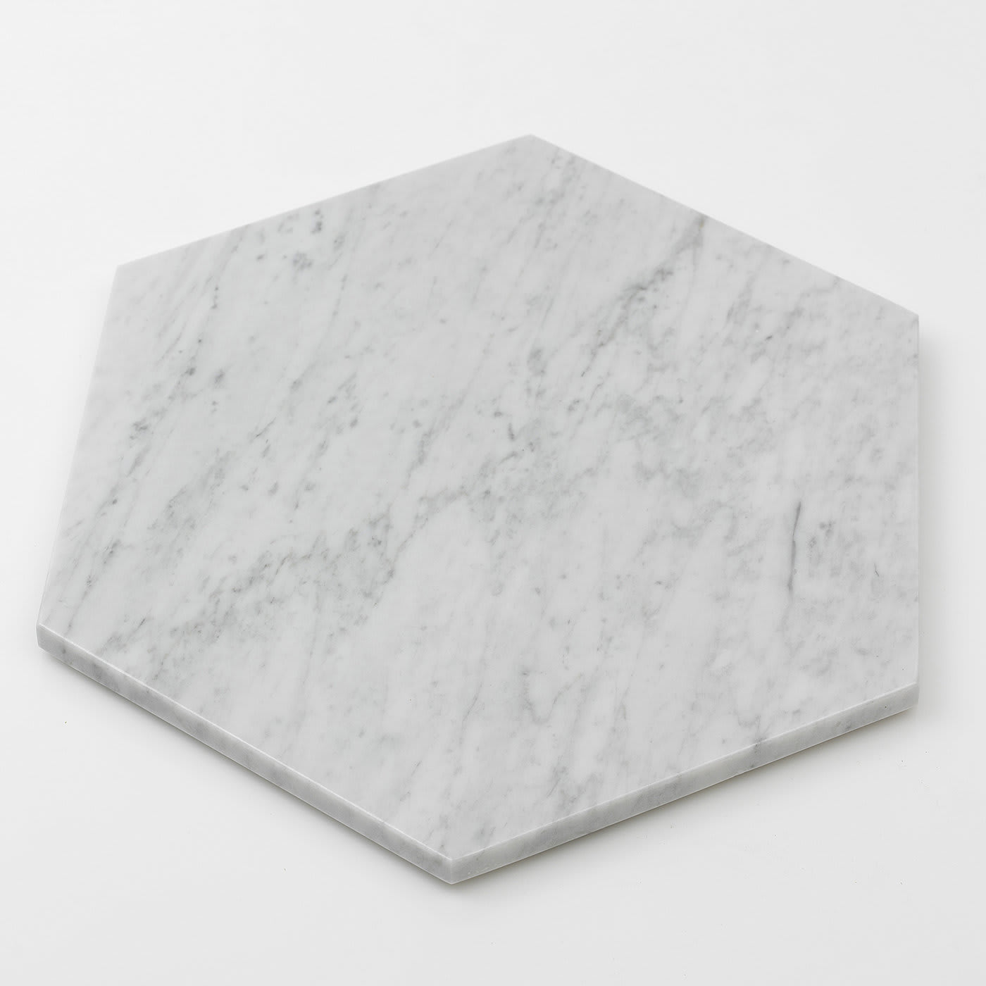Hexagonal Carrara Marble Plate - FiammettaV Home Collection