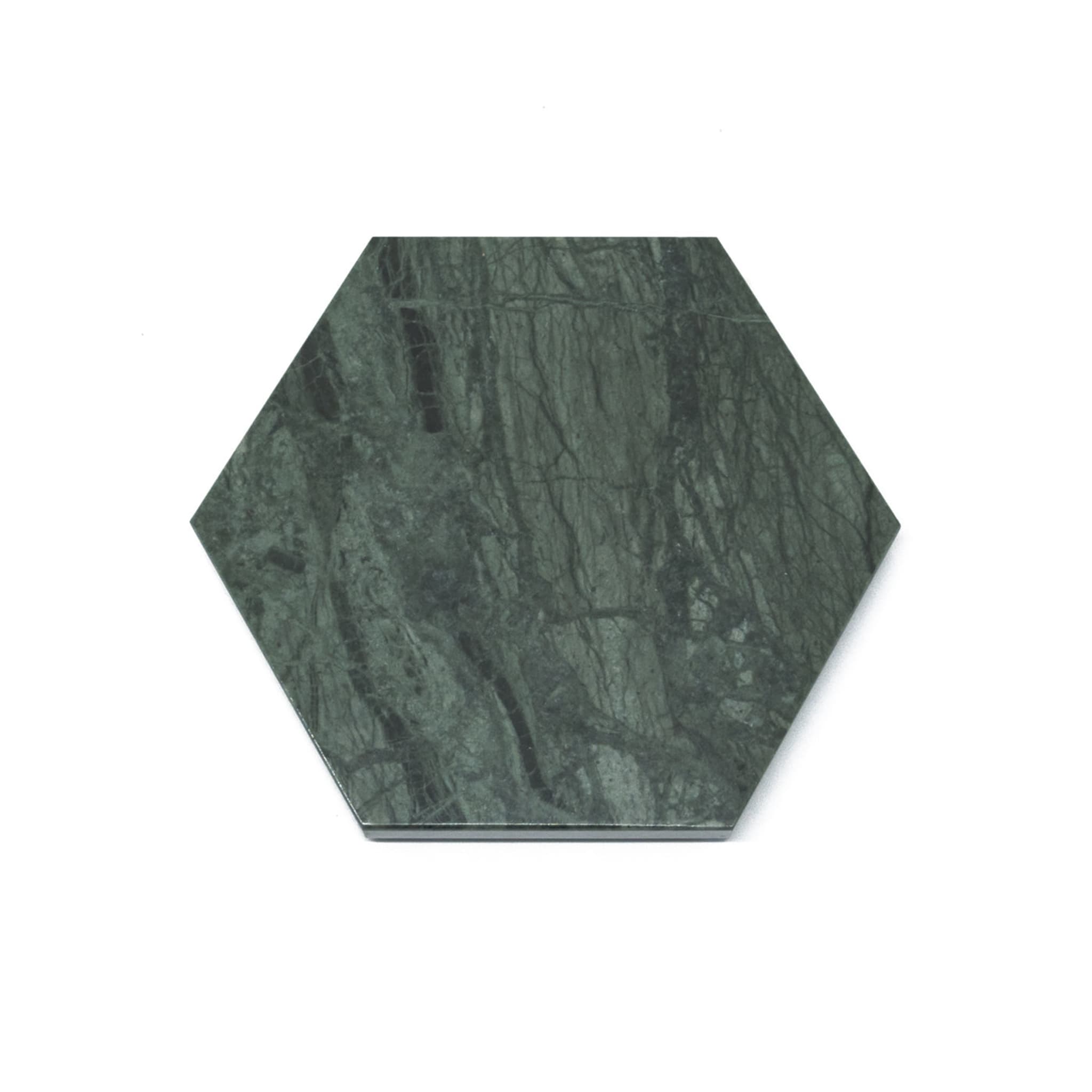 Hexagonal Green Marble Plate - Main view