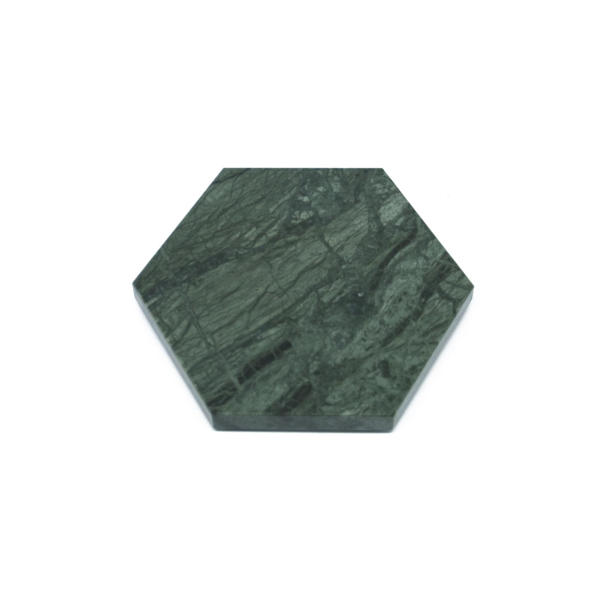 Hexagonal Green Marble Plate - Alternative view 1