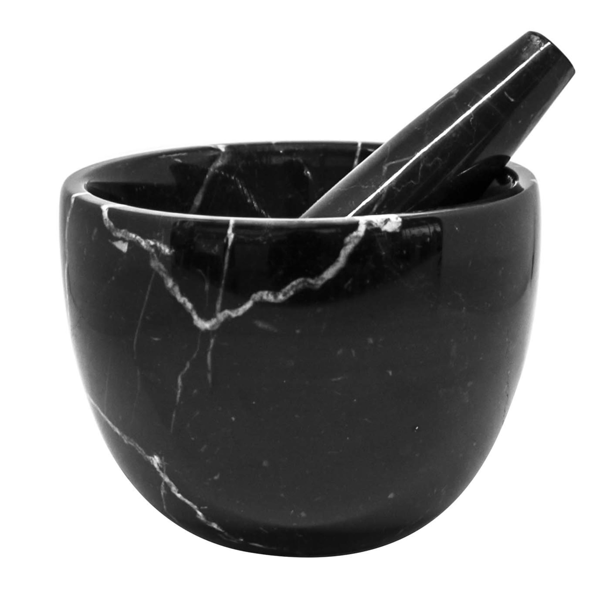 Small Black Marble Mortar and Pestle - Main view