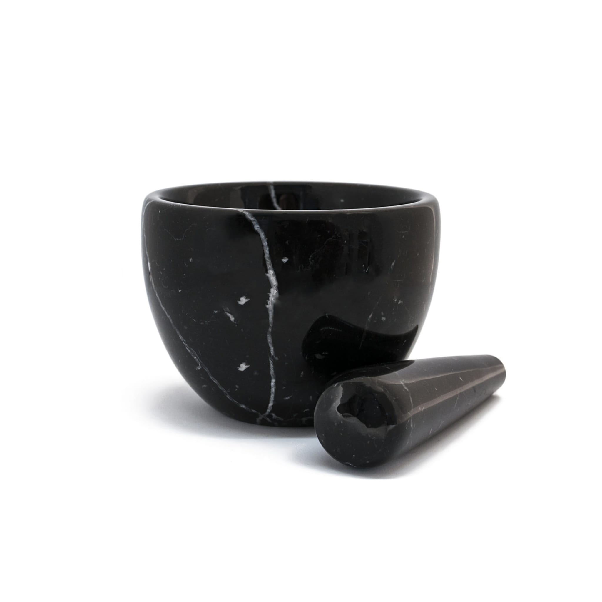 Small Black Marble Mortar and Pestle - Alternative view 1