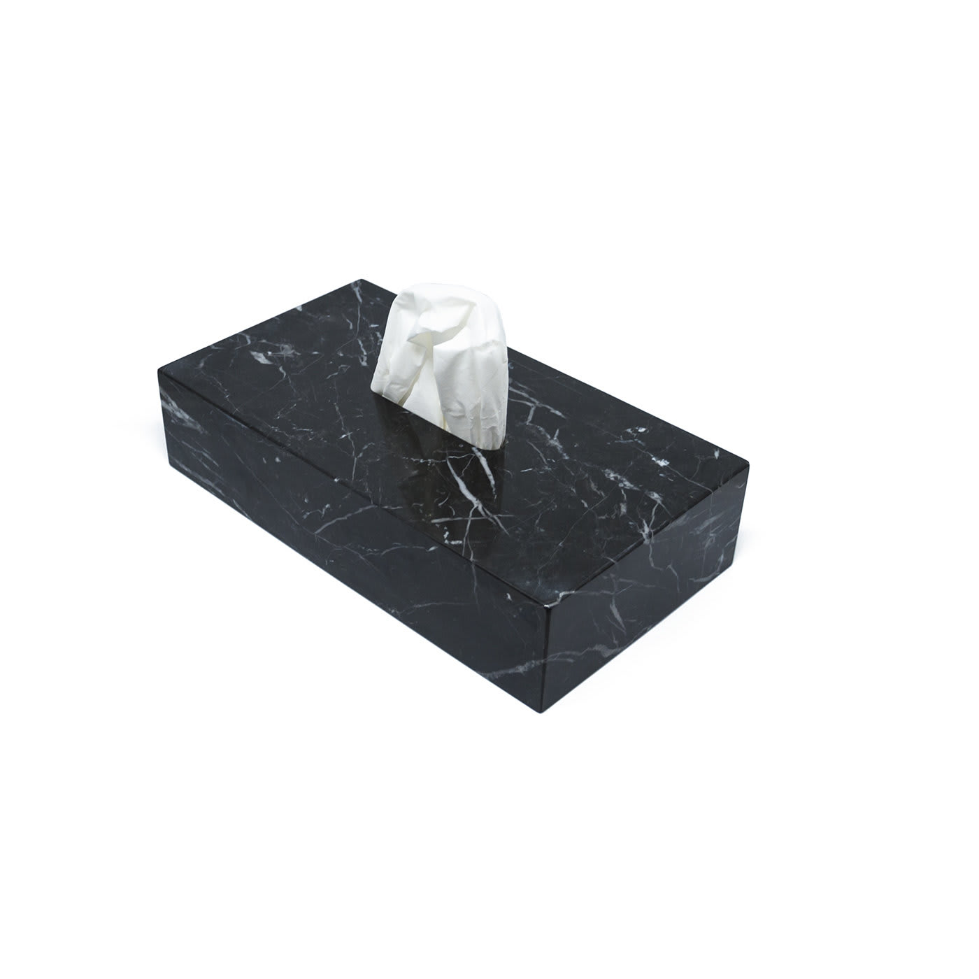 Black Marble Tissue Box - FiammettaV Home Collection