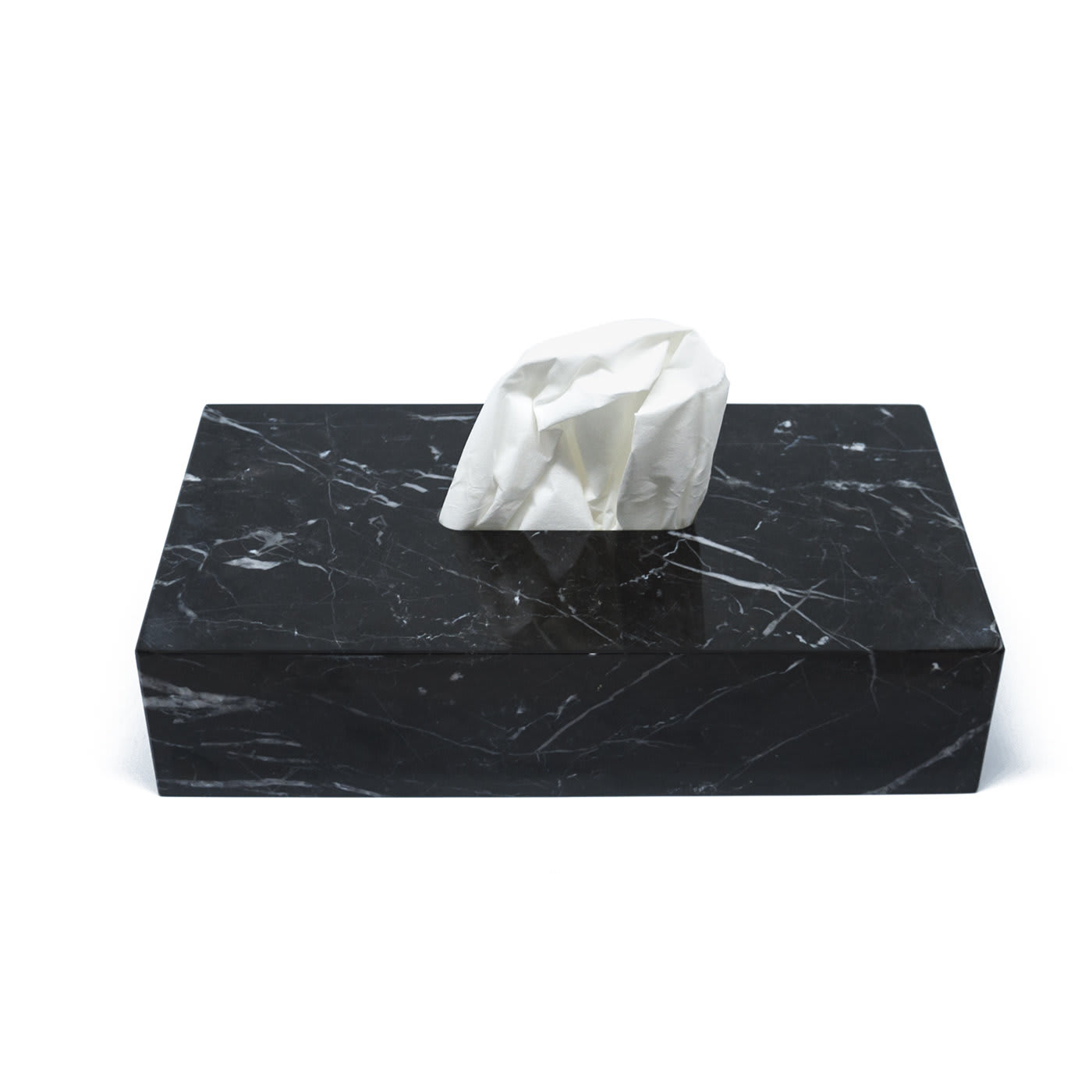 Black Marble Tissue Box - FiammettaV Home Collection