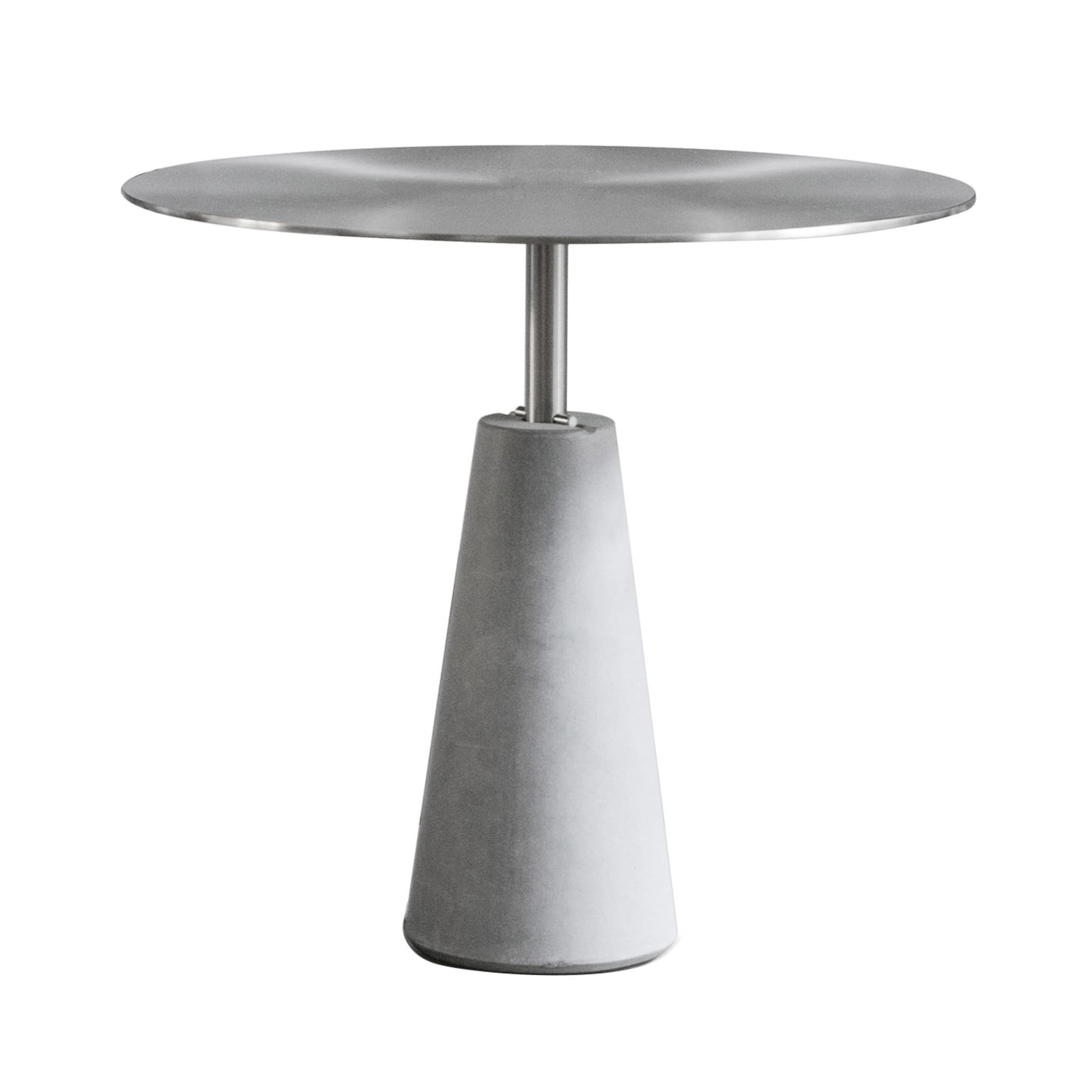 Ed004 Steel and White Stone Side Table - Main view