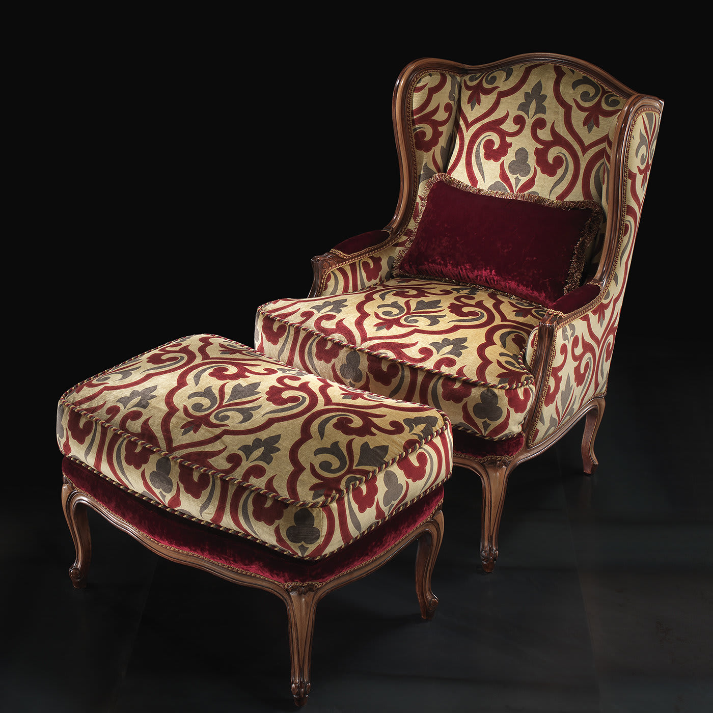 Asia Red Armchair - Bedding Atelier